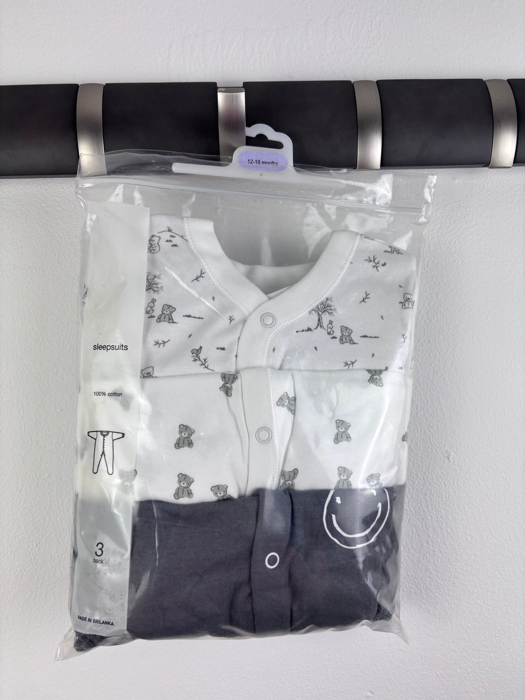 Ex High Street Mixed Brand Sleepsuit Bundle 3 Pack 12–18 Months-Sleepsuits-Second Snuggle Preloved