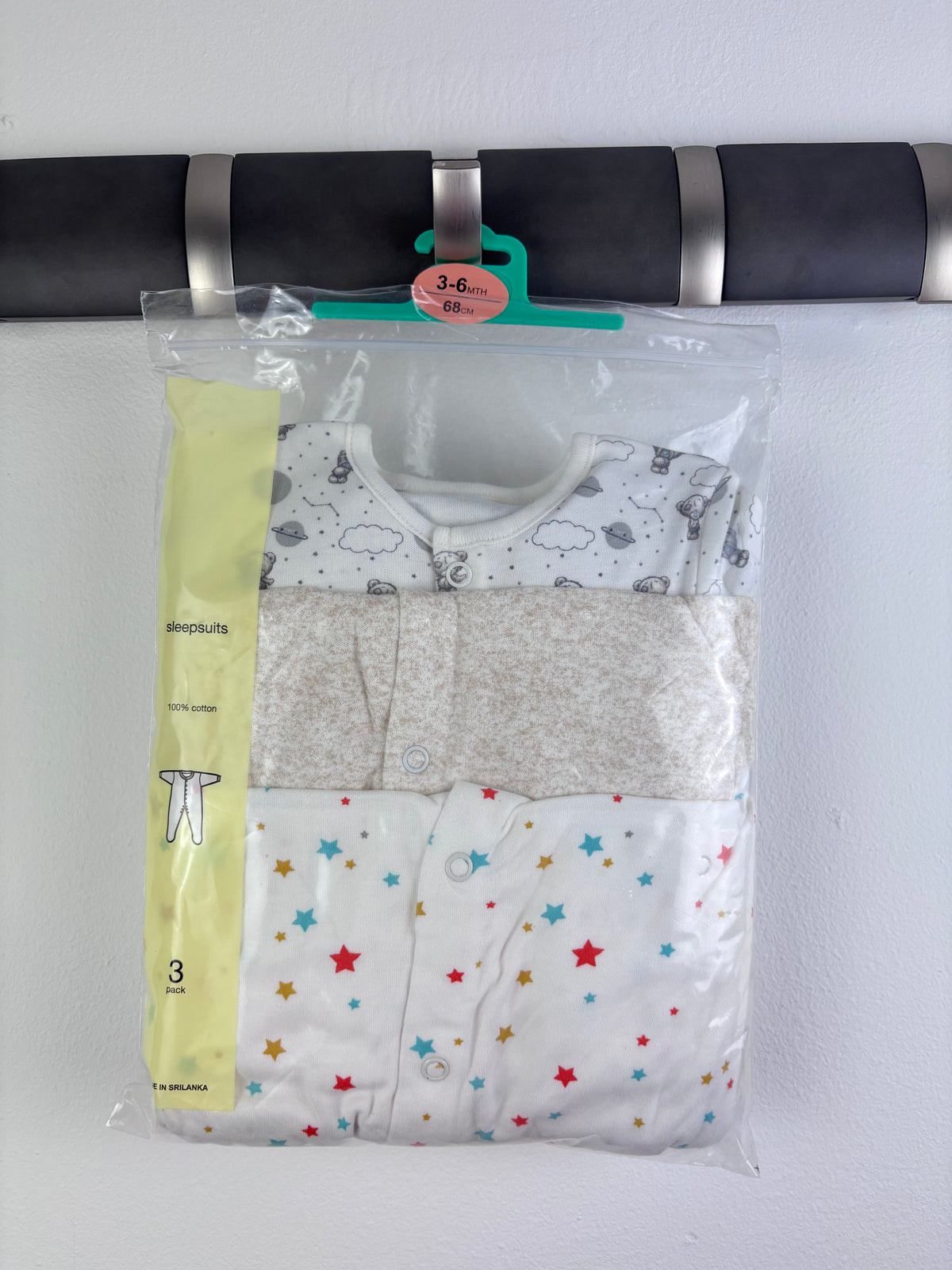 Ex High Street Mixed Brand Sleepsuit Bundle 3 Pack 3–6 Months-Sleepsuits-Second Snuggle Preloved