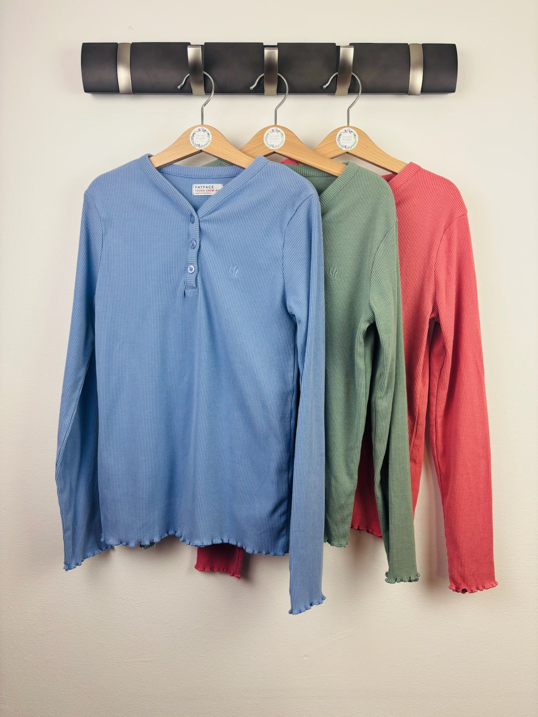 Fat Face Ribbed Long Sleeve Tops Bundle 9-10 Years