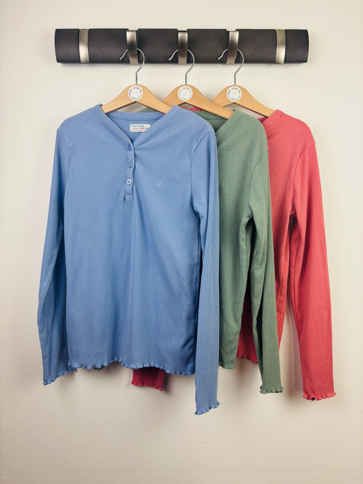 Fat Face Ribbed Long Sleeve Tops Bundle 9-10 Years
