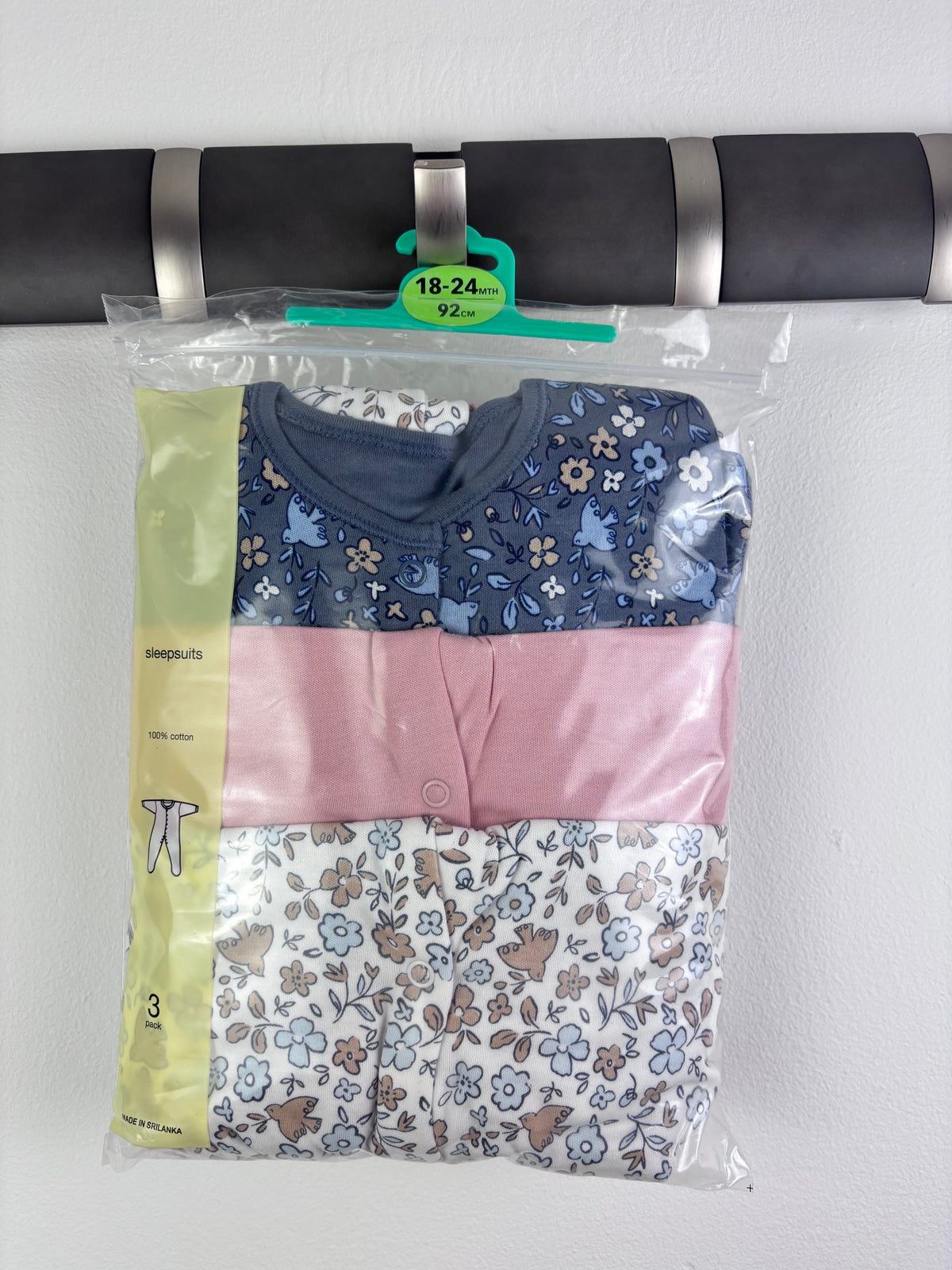 Ex High Street Mixed Brand Sleepsuit Bundle 3 Pack 18–24 Months-Sleepsuits-Second Snuggle Preloved