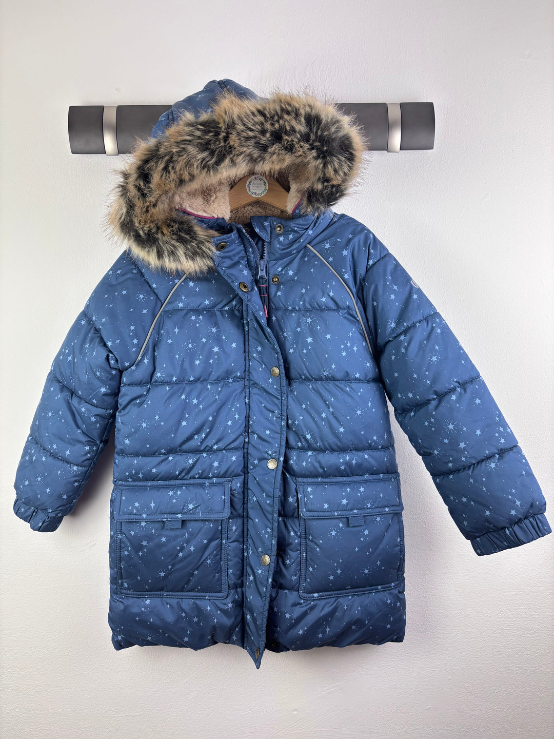 Fat Face Blue Star Print Coat 5–6 Years-Coats-Second Snuggle Preloved