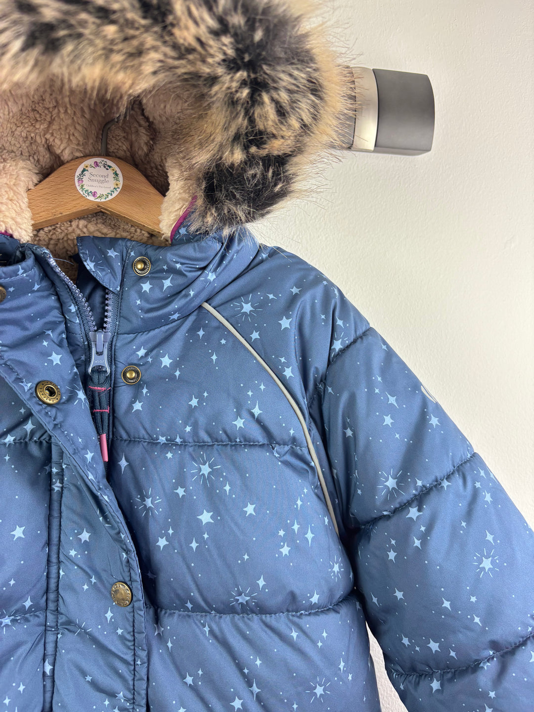 Fat Face Blue Star Print Coat 5–6 Years-Coats-Second Snuggle Preloved