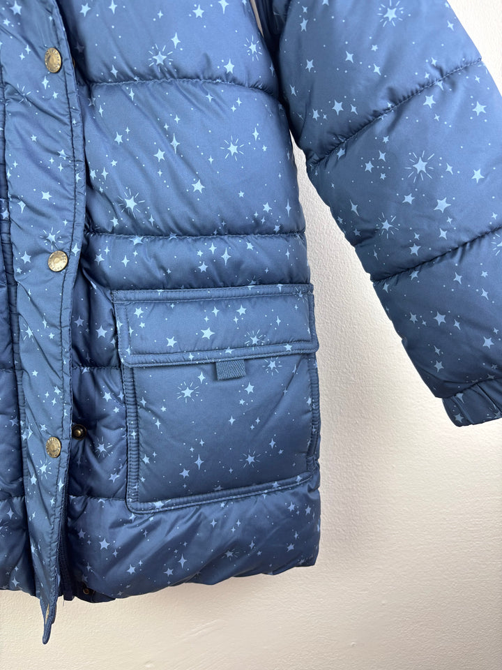 Fat Face Blue Star Print Coat 5–6 Years-Coats-Second Snuggle Preloved