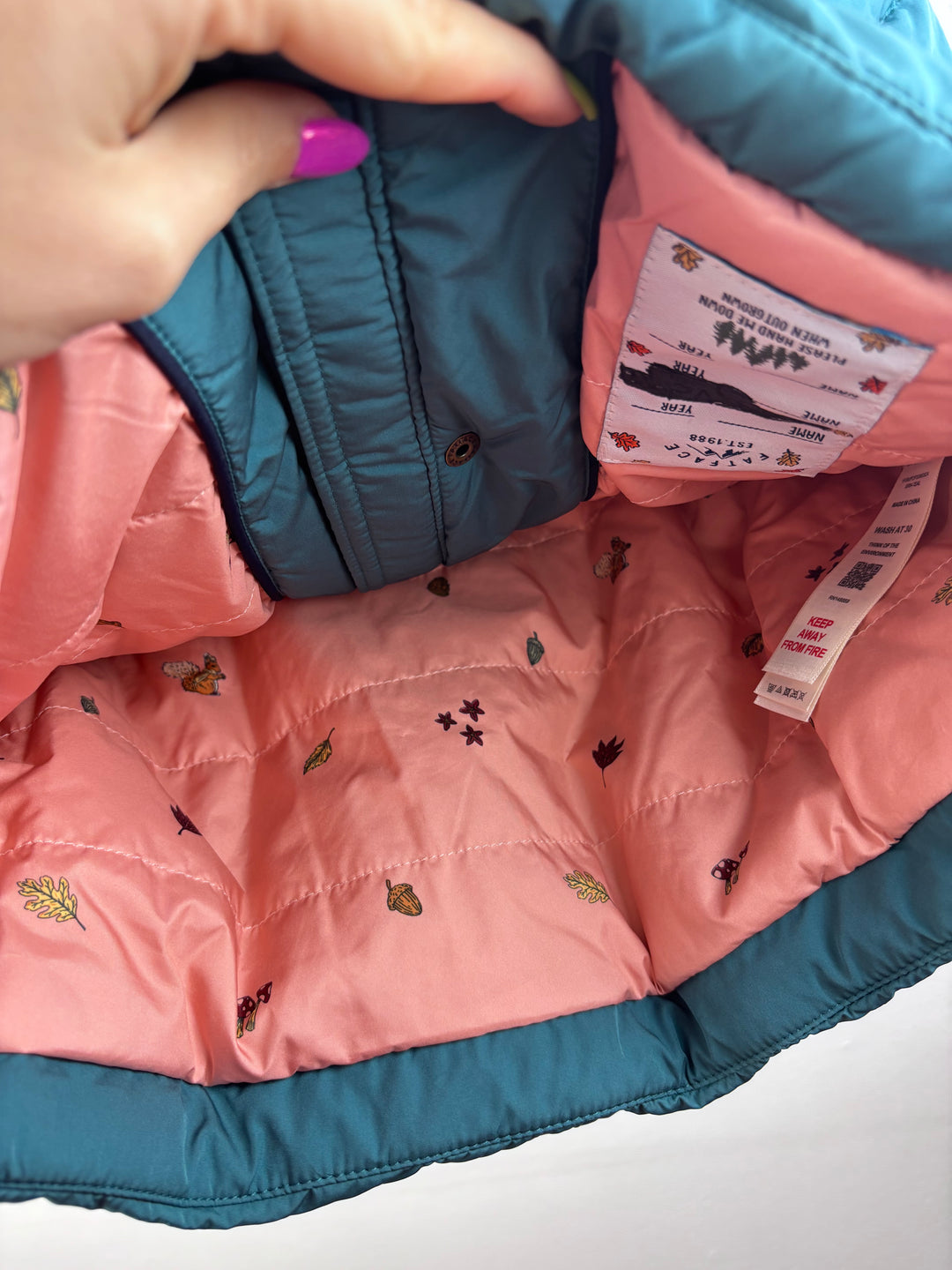 Fat Face Teal Faux Fur Hooded Padded Coat 4–5 Years-Coats-Second Snuggle Preloved