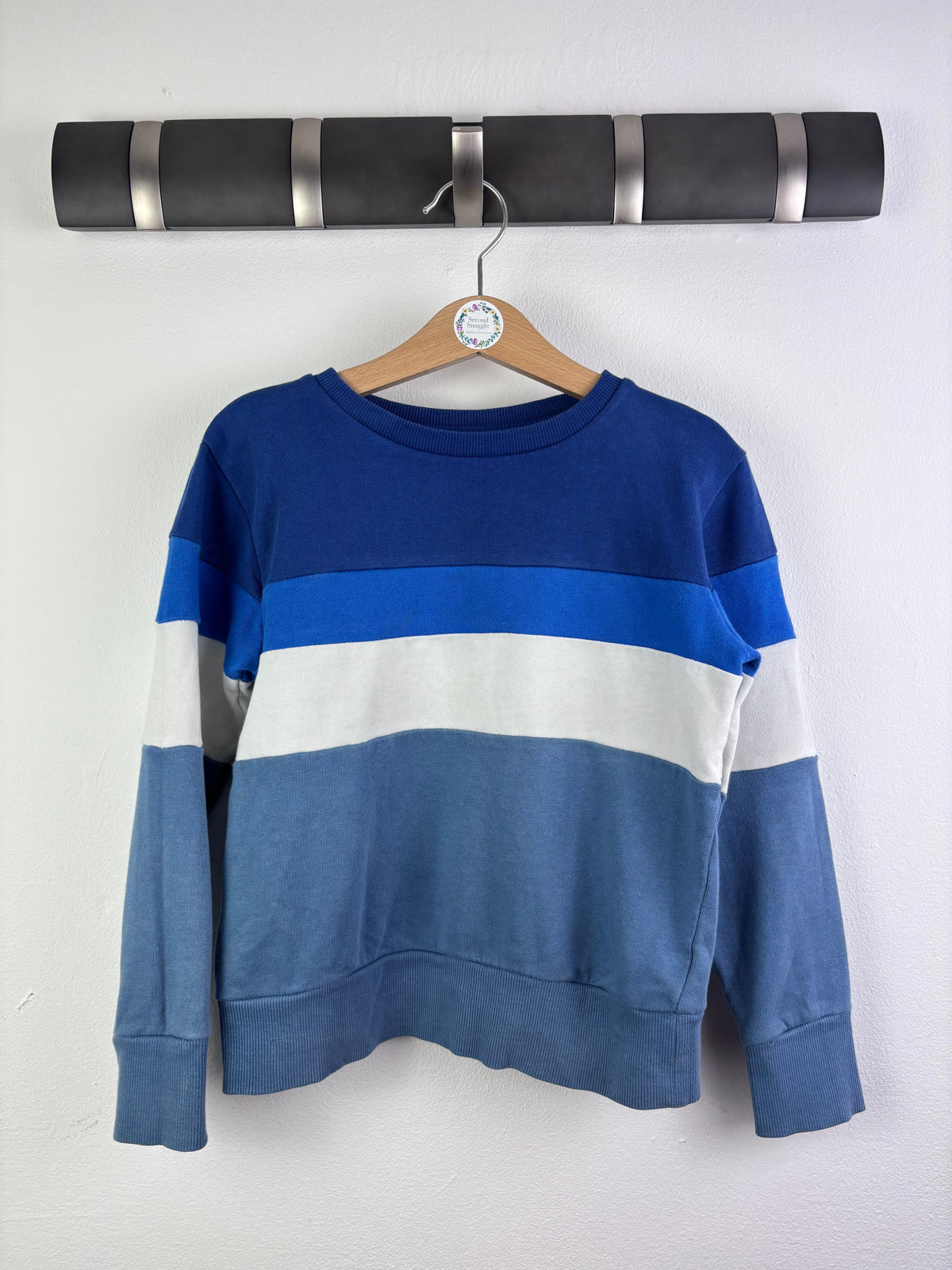 Next Colour Block Blue Sweatshirt 4–5 Years-Jumpers-Second Snuggle Preloved