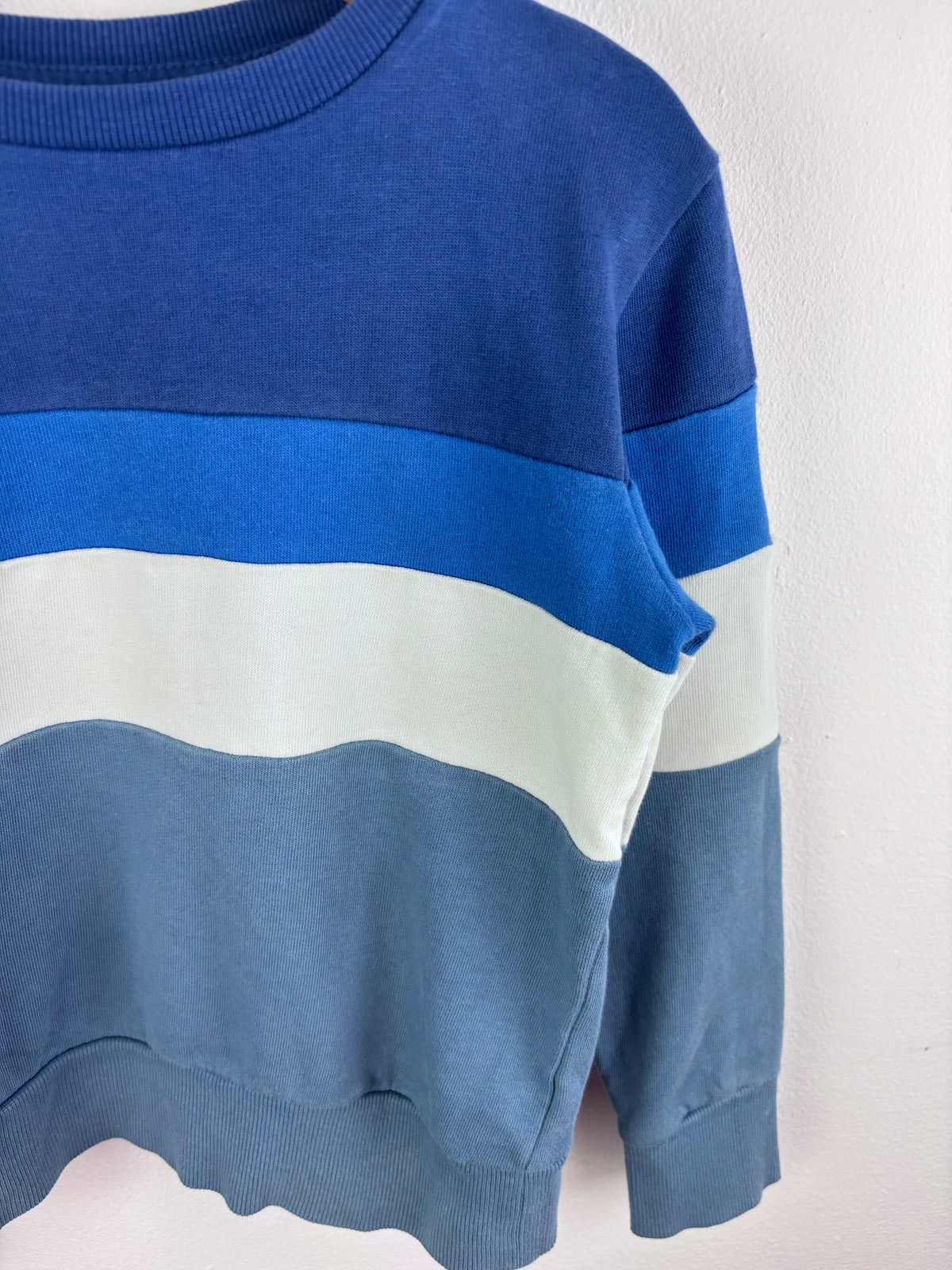 Next Colour Block Blue Sweatshirt 4–5 Years-Jumpers-Second Snuggle Preloved
