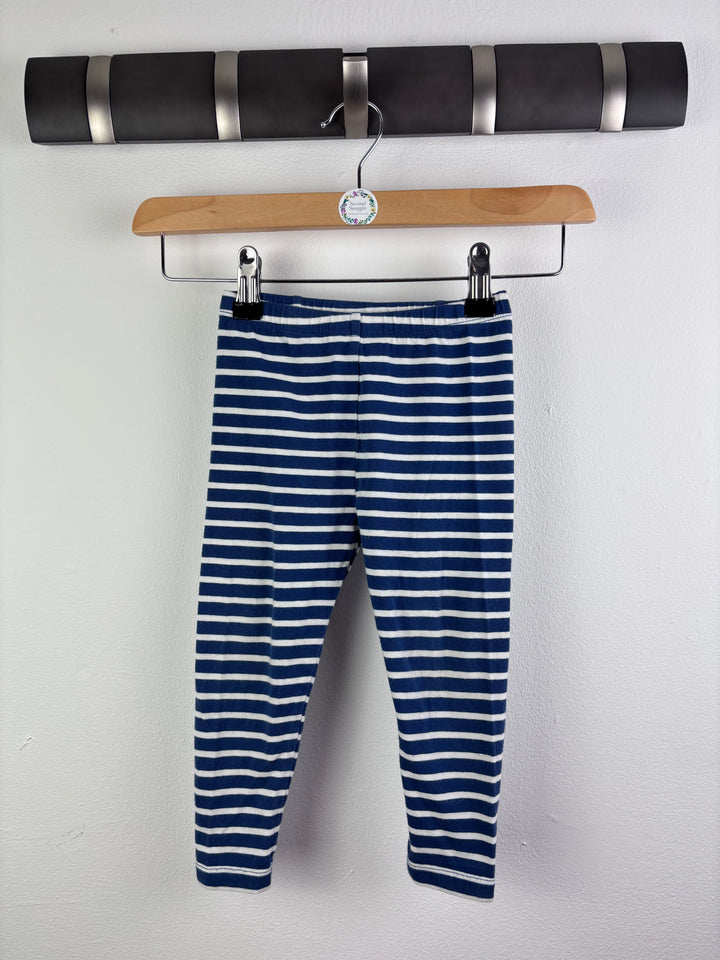 Kite Blue Striped Leggings 2 Years-Leggings-Second Snuggle Preloved