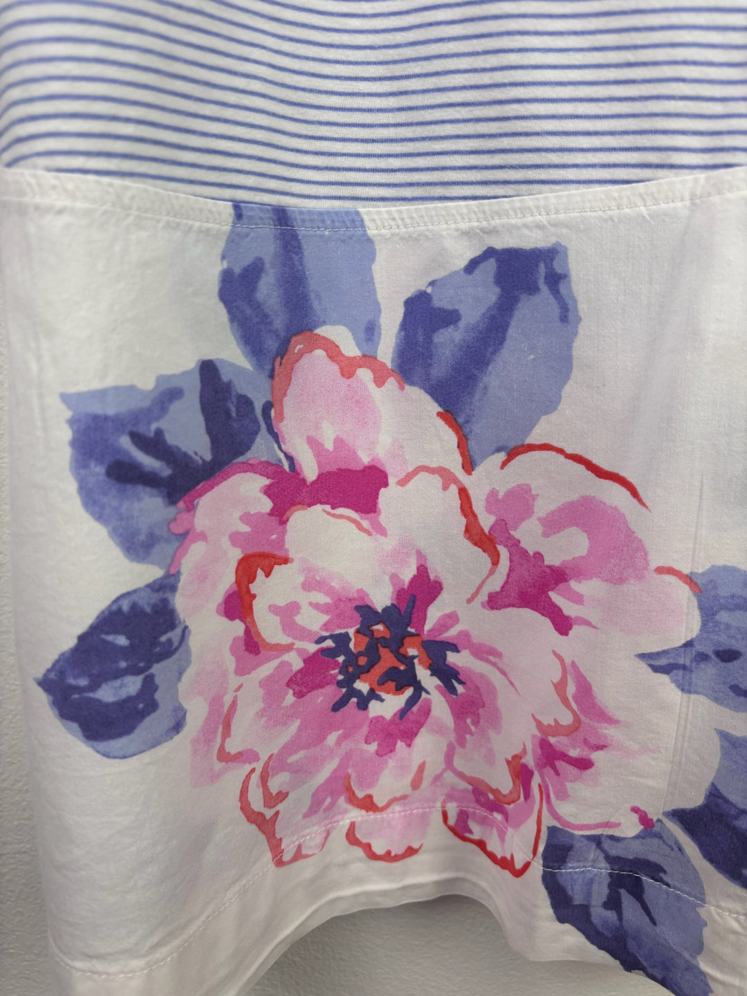 Joules Blue Stripe Floral Pocket Dress 7-8 Years