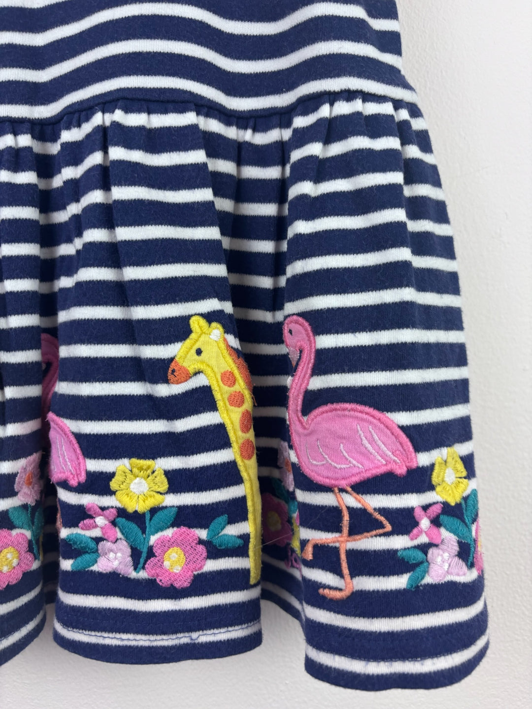 JoJo Maman Bébé Navy Stripe Animal Skort 5-6 Years