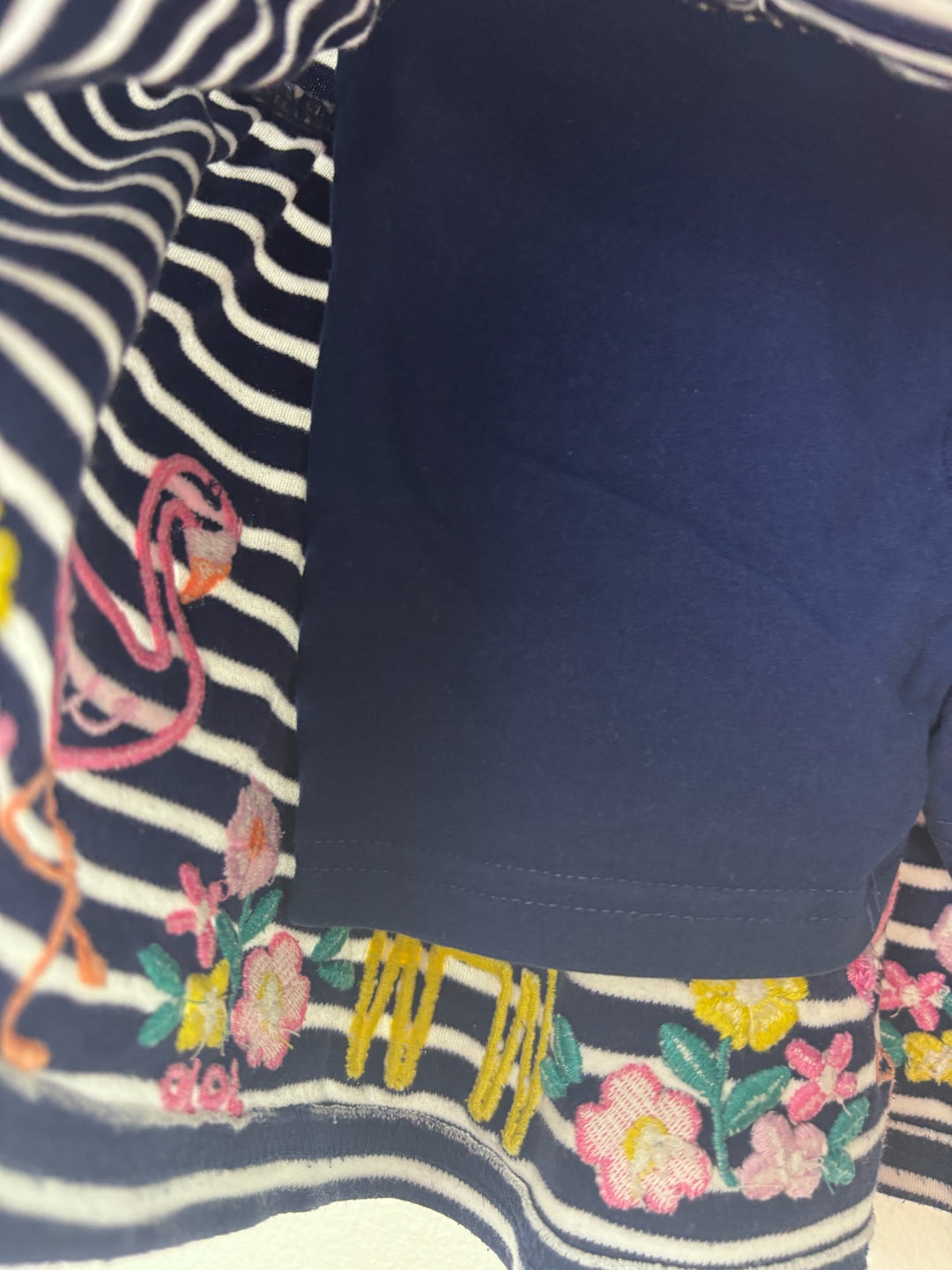 JoJo Maman Bébé Navy Stripe Animal Skort 5-6 Years