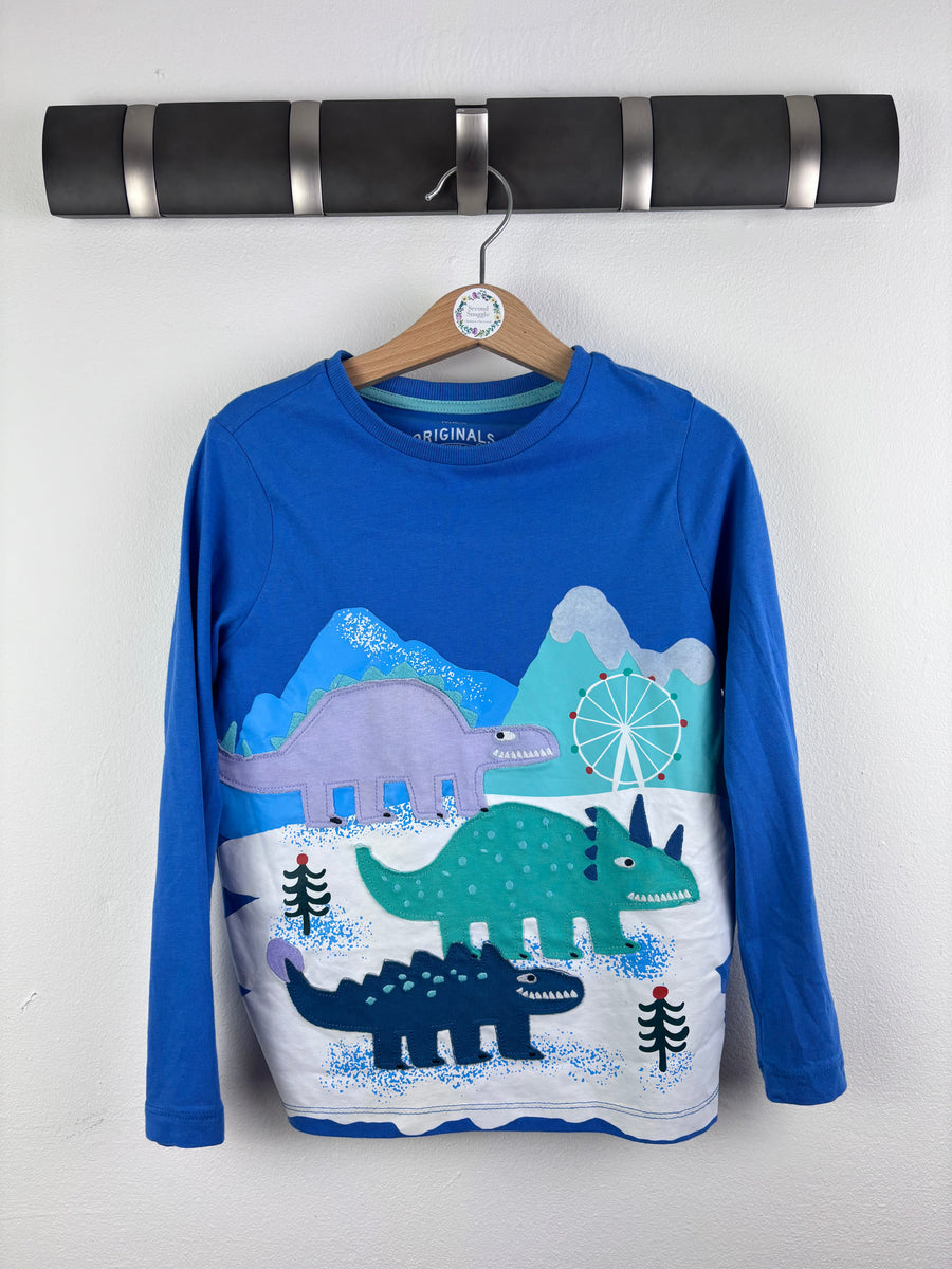 M&S Dinosaur Long Sleeve Top 6–7 Years-Tops-Second Snuggle Preloved