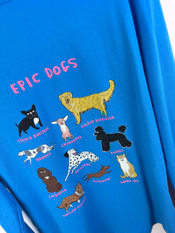 Mini Boden Epic Dogs Long Sleeve Top 11–12 Years-Tops-Second Snuggle Preloved