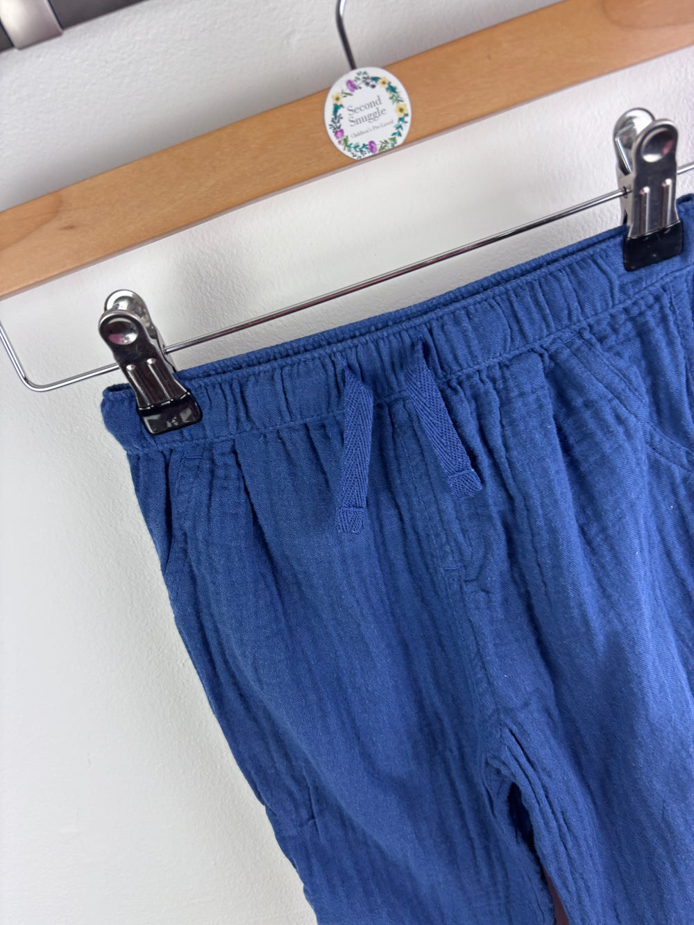M&S Blue Lightweight Trousers 12–18 Months-Trousers-Second Snuggle Preloved