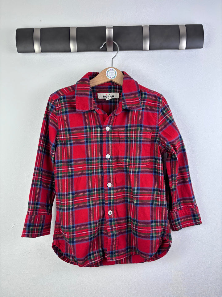 Mini Boden Red Check Shirt 4–5 Years-Shirts-Second Snuggle Preloved