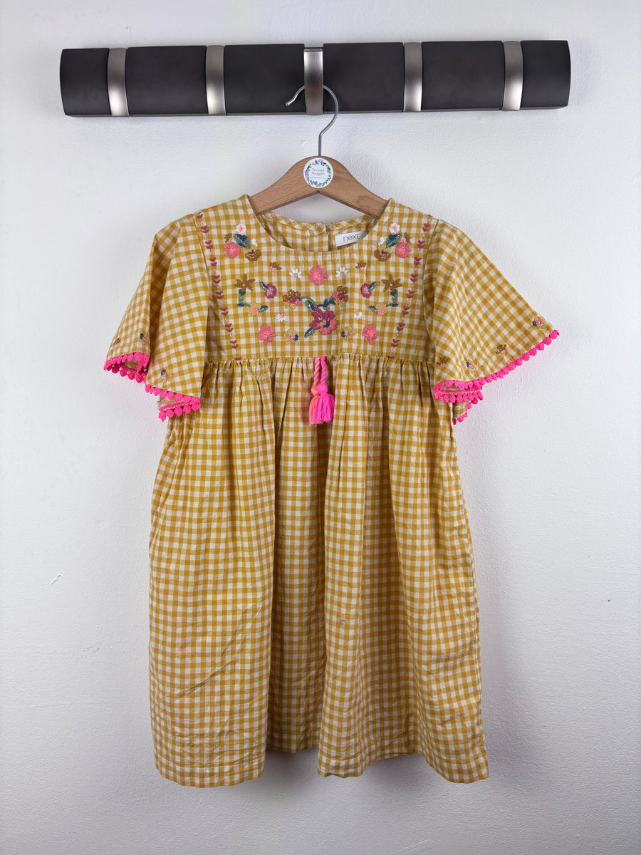 Next Gingham Embroidered Dress 4–5 Years-Dresses-Second Snuggle Preloved
