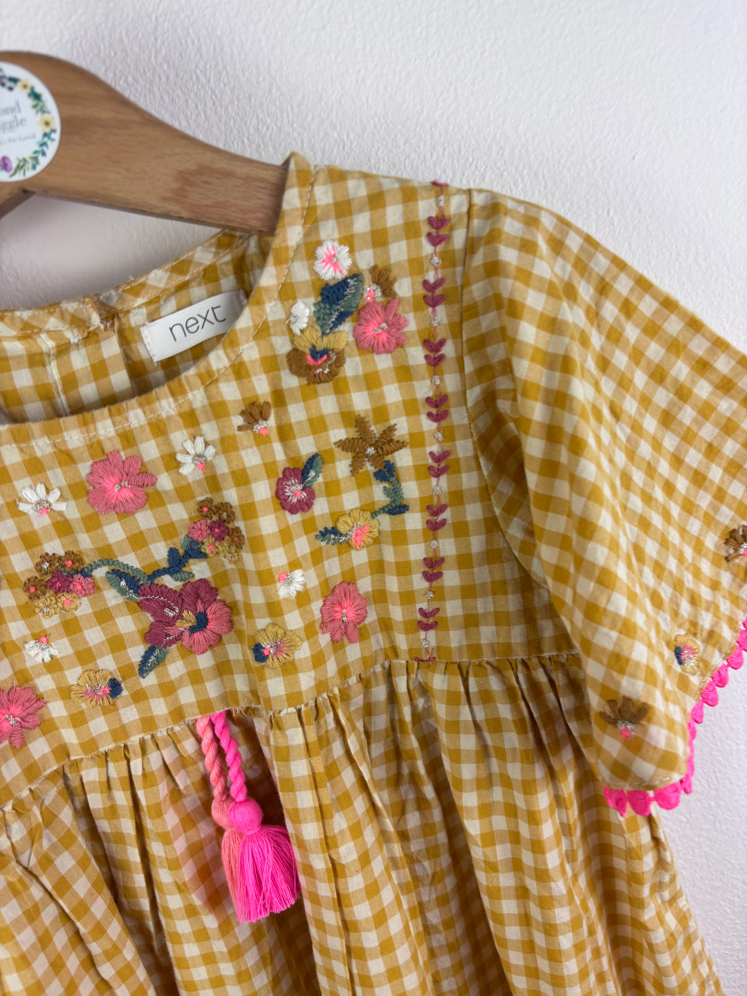 Next Gingham Embroidered Dress 4–5 Years-Dresses-Second Snuggle Preloved