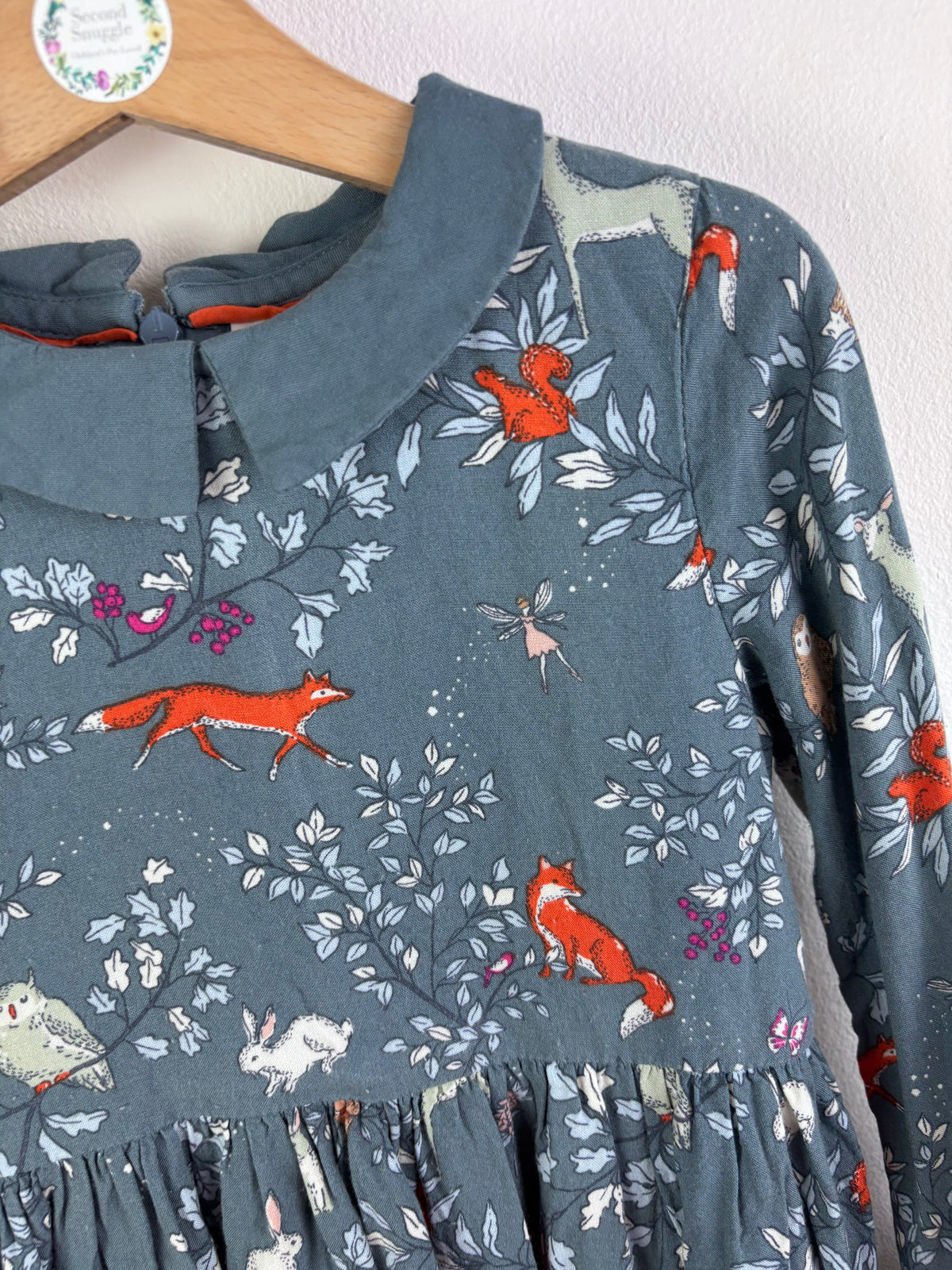 Mini Boden Fox Print Dress 4–5 Years-Dresses-Second Snuggle Preloved
