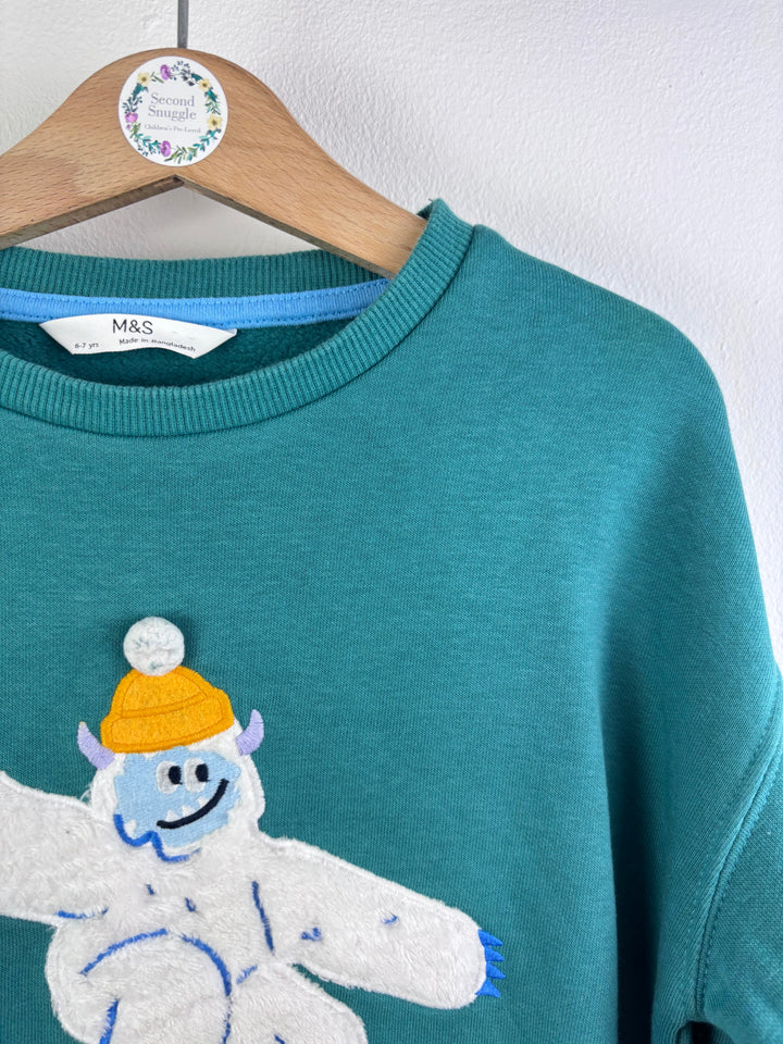 M&S Yeti Sweatshirt 6–7 Years-Jumpers-Second Snuggle Preloved