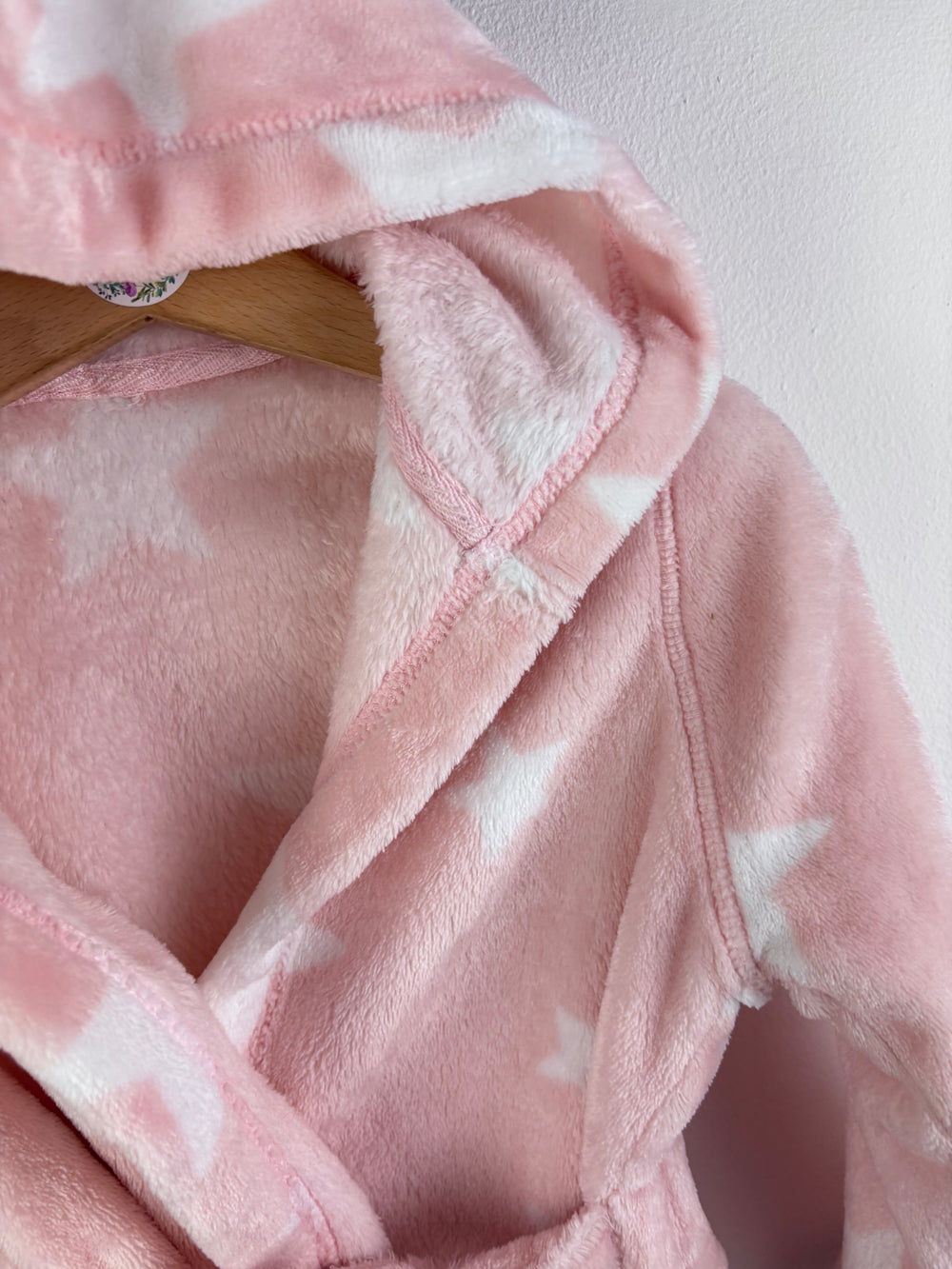 M&S Pink Star Dressing Gown 3–4 Years-Dressing Gown-Second Snuggle Preloved