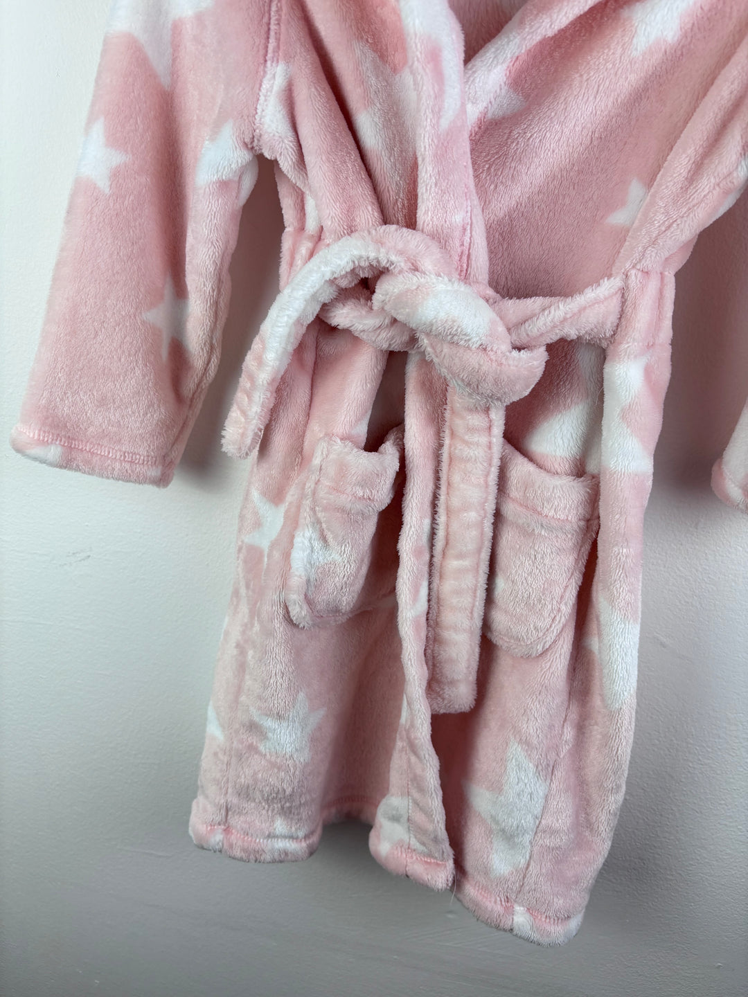 M&S Pink Star Dressing Gown 3–4 Years-Dressing Gown-Second Snuggle Preloved