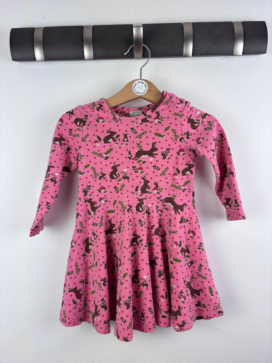 Frugi Bunny Print Dress 12–18 Months-Dresses-Second Snuggle Preloved