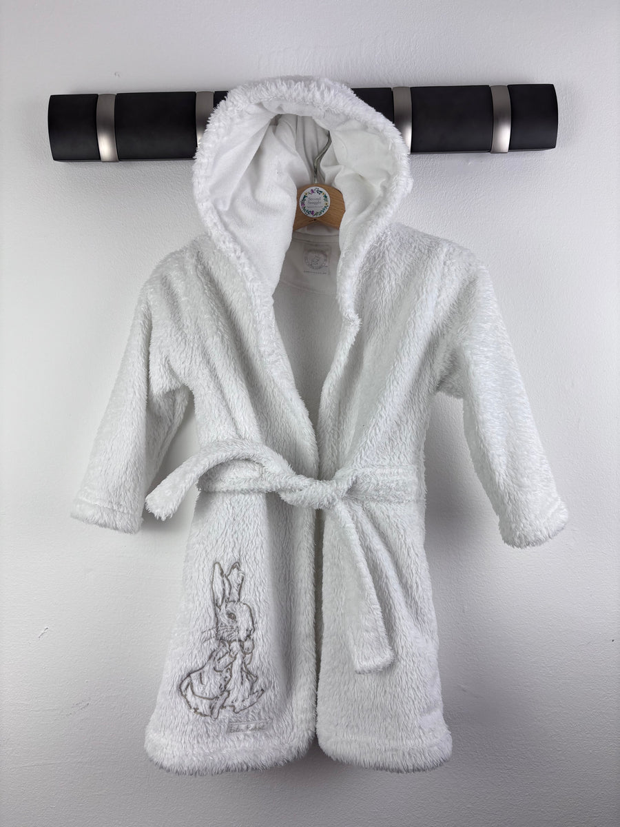 Tu White Hooded Dressing Gown 12–18 Months-Dressing Gown-Second Snuggle Preloved