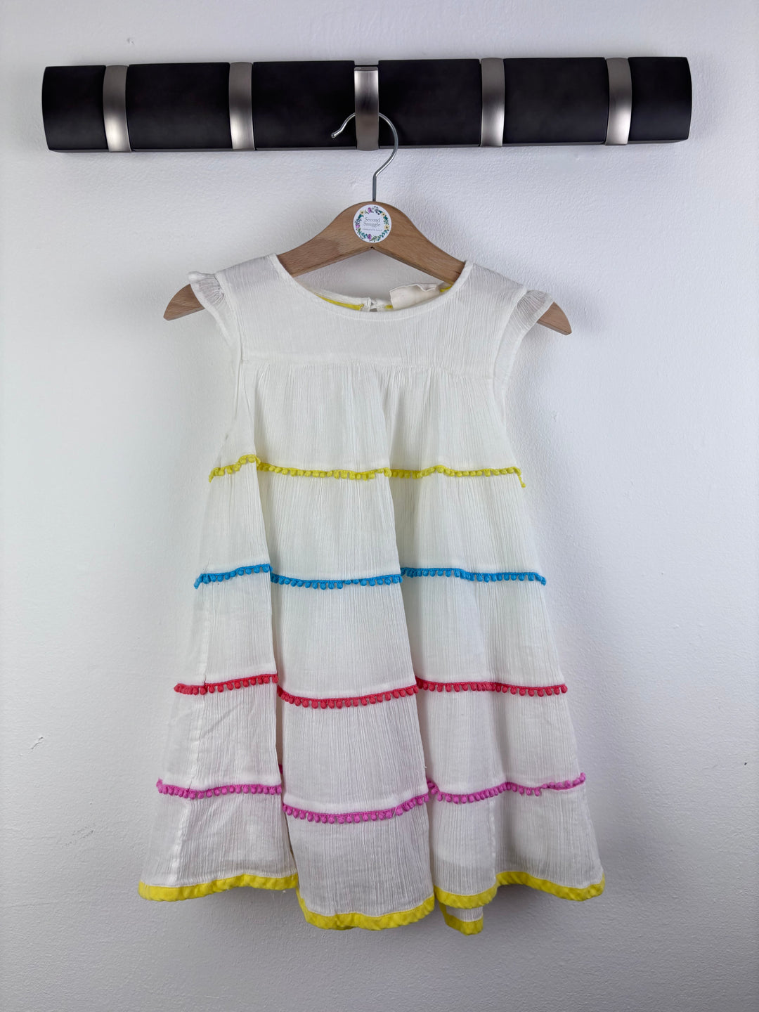 Mini Boden Tiered Pom Pom Dress 2–3 Years-Dresses-Second Snuggle Preloved