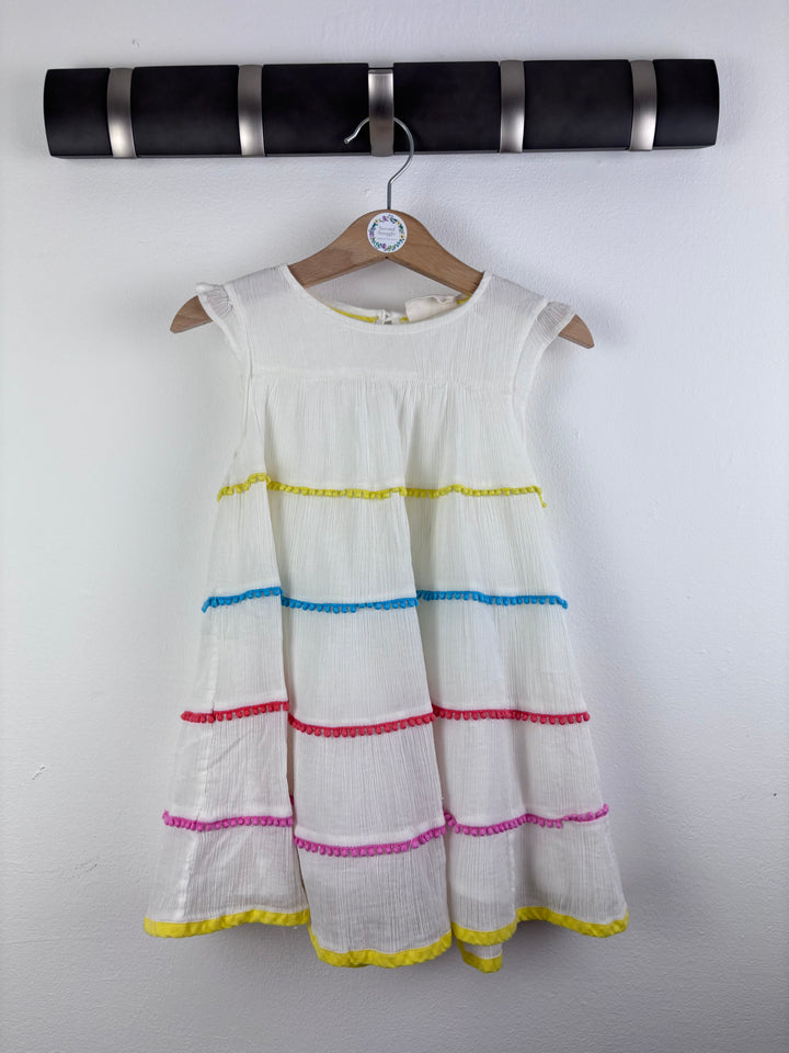 Mini Boden Tiered Pom Pom Dress 2–3 Years-Dresses-Second Snuggle Preloved