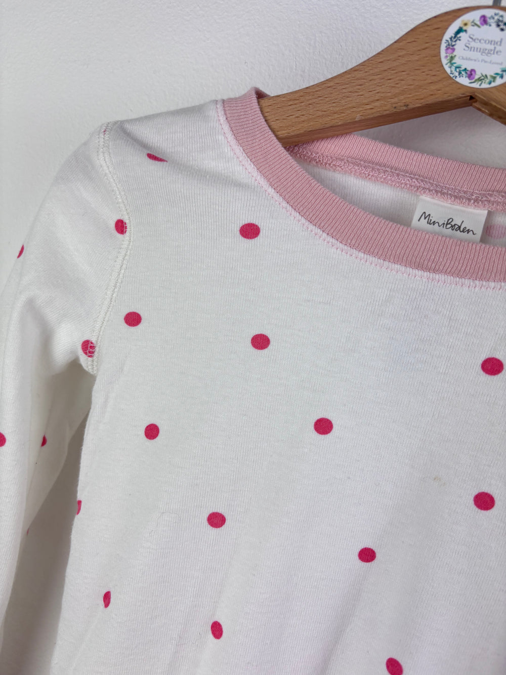 Mini Boden Pink Spot Pyjama Set 3 Years-Night Wear-Second Snuggle Preloved