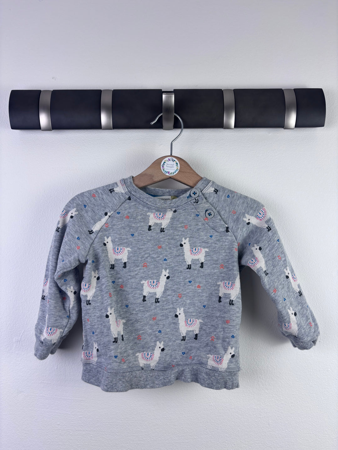 John Lewis Llama Print Sweatshirt 12–18 Months-Jumpers-Second Snuggle Preloved