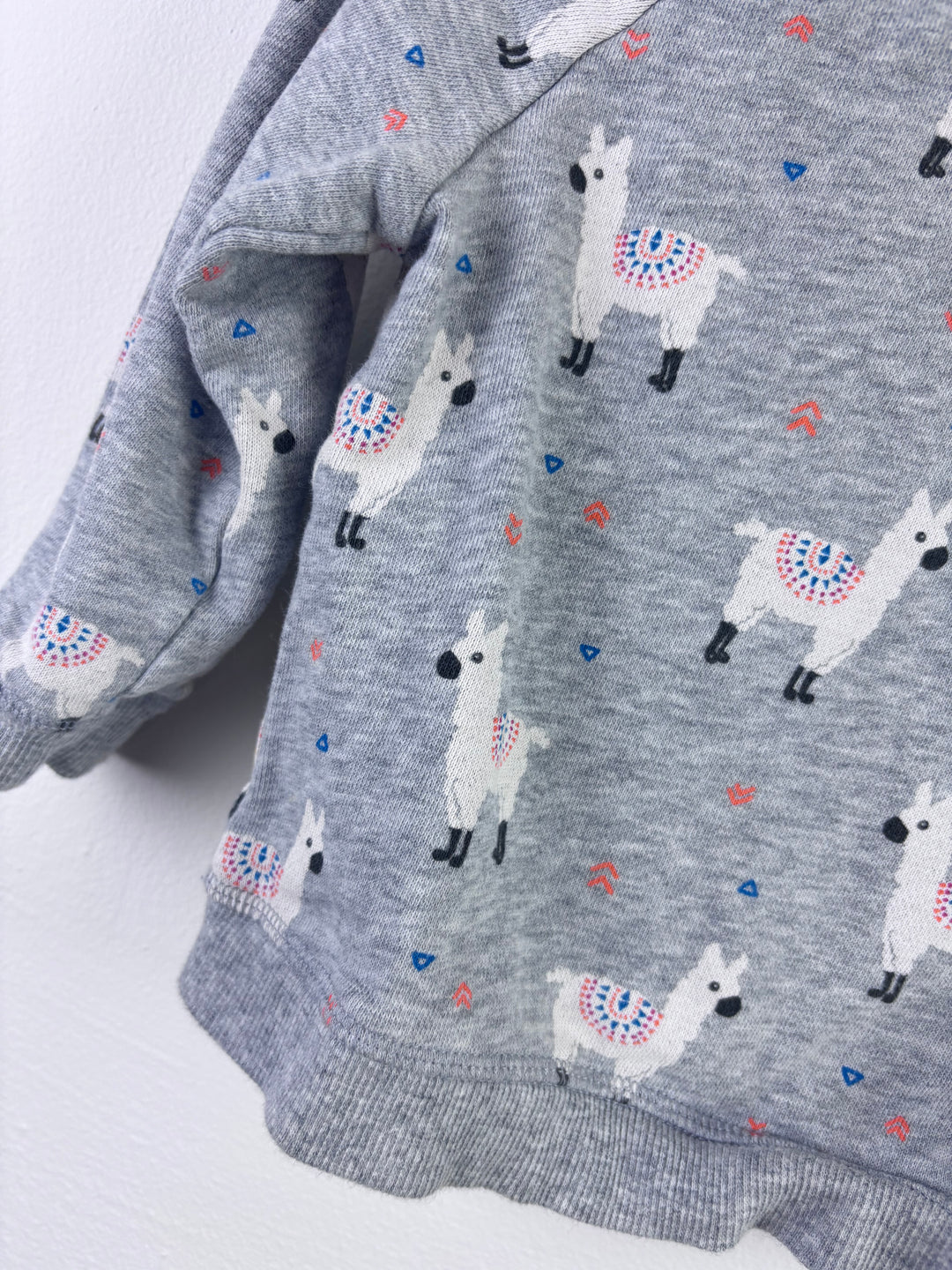 John Lewis Llama Print Sweatshirt 12–18 Months-Jumpers-Second Snuggle Preloved