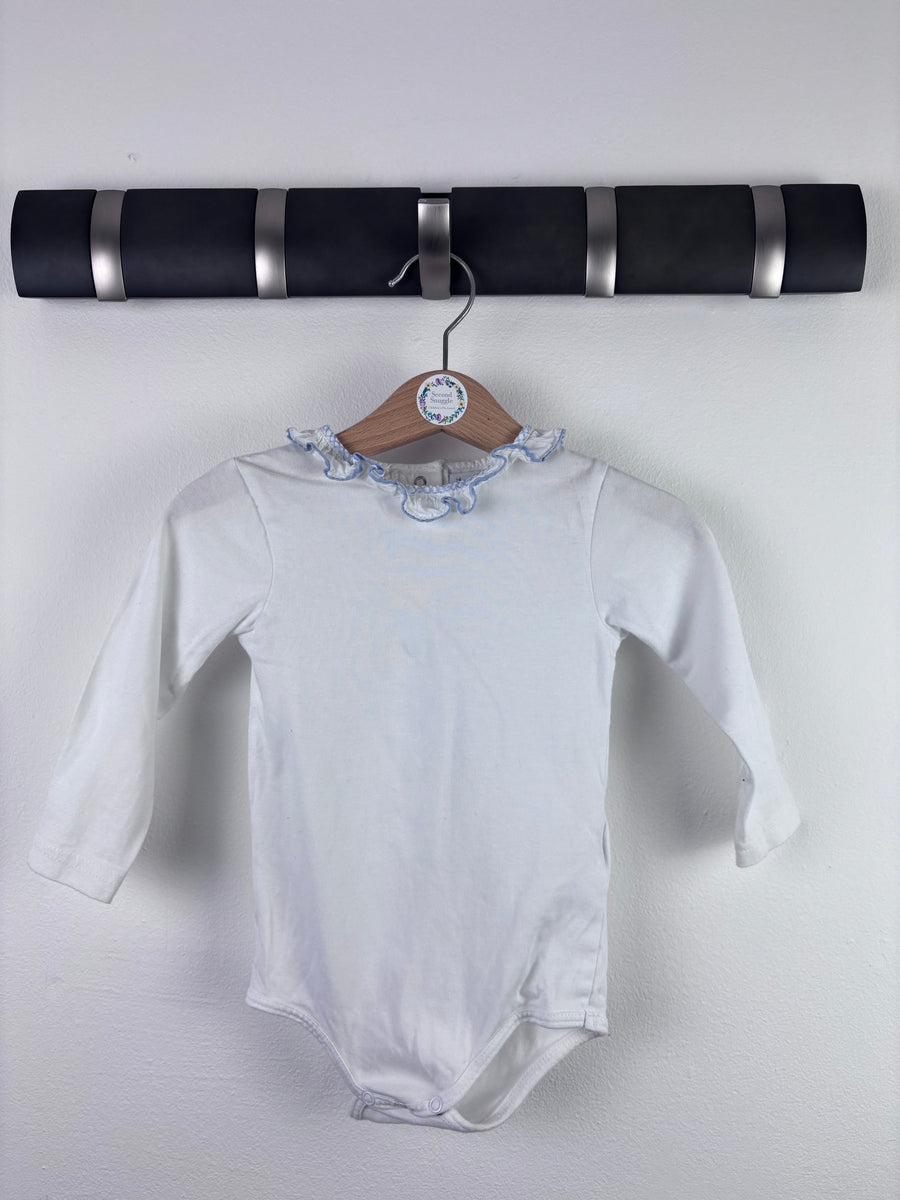 Neck & Neck White Frill Collar Bodysuit 9–12 Months-Vests-Second Snuggle Preloved