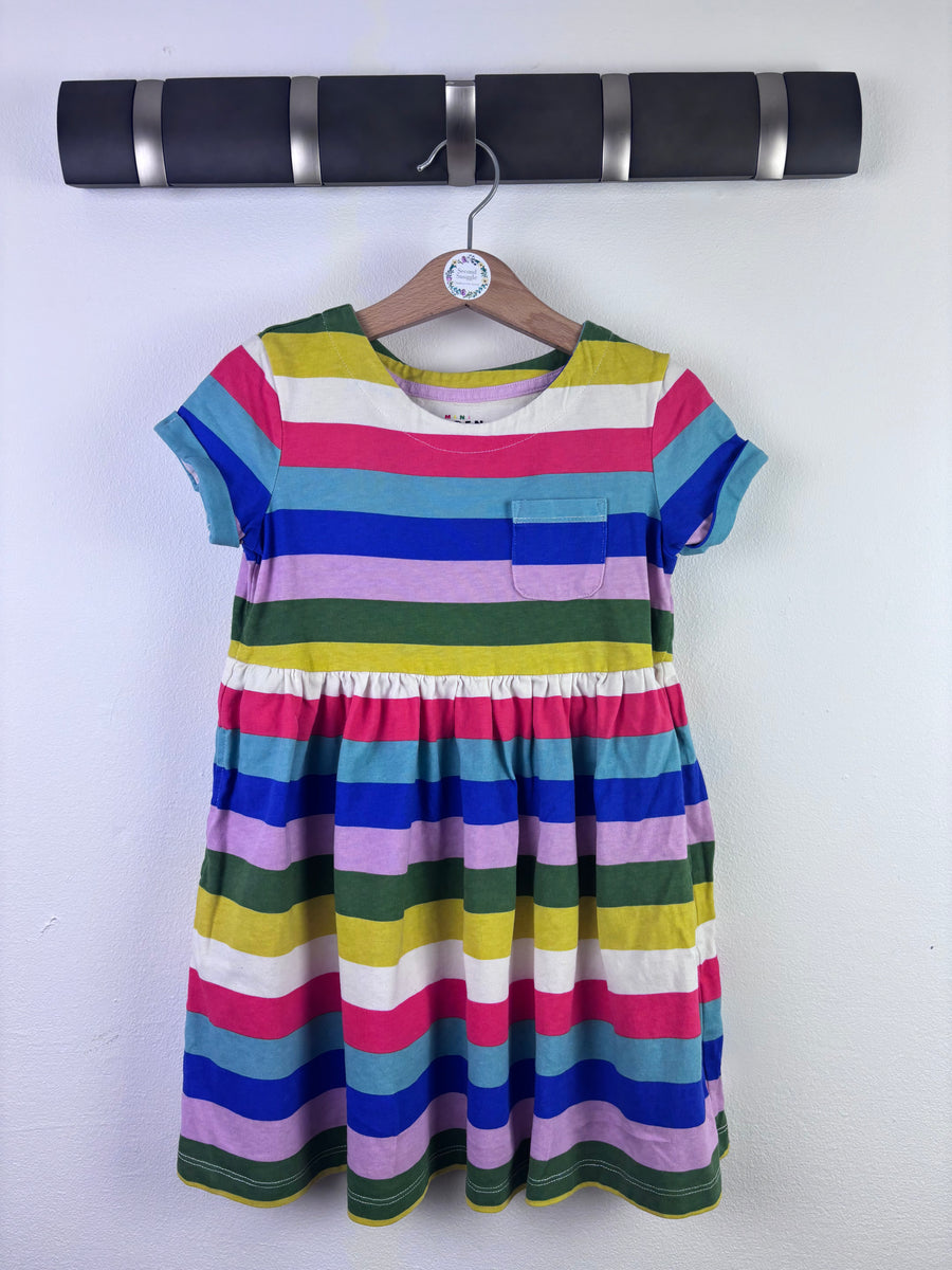 Boden Rainbow Stripe Dress 5–6 Years-Dresses-Second Snuggle Preloved