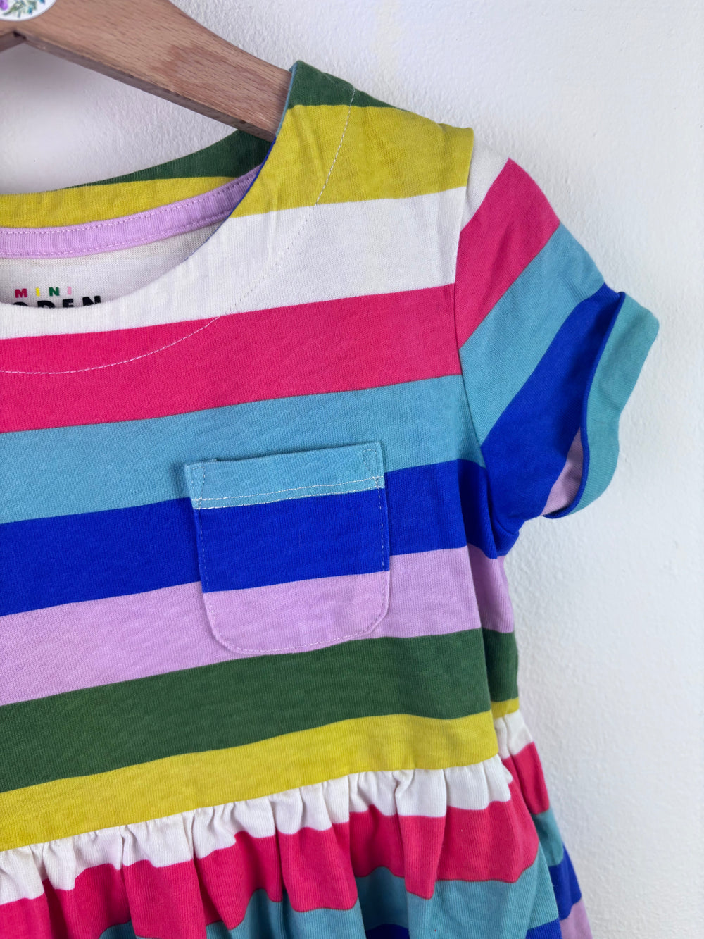 Boden Rainbow Stripe Dress 5–6 Years-Dresses-Second Snuggle Preloved