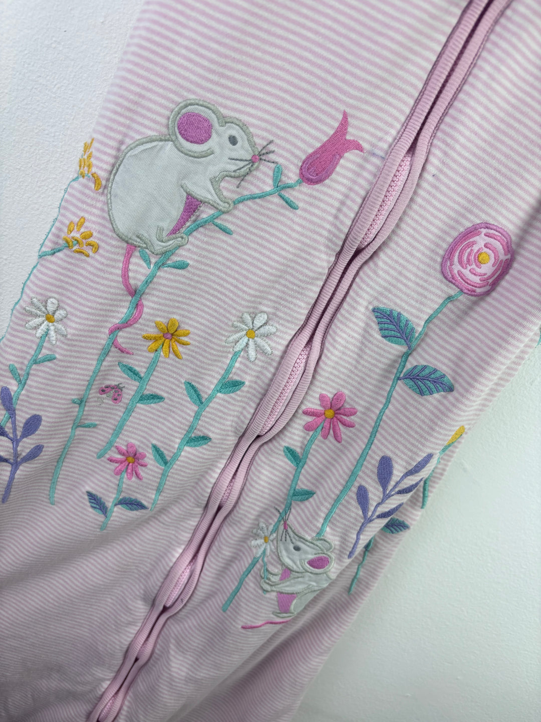 JoJo Maman Bébé Pink Mouse Sleep Bag 18 Months–3 Years 1.5 Tog-Sleeping Bags-Second Snuggle Preloved