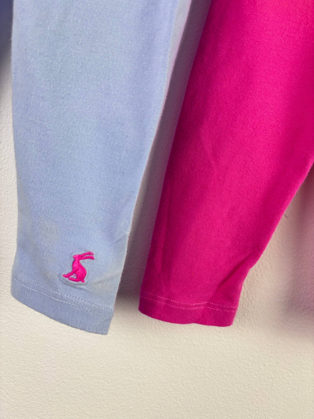 Joules Pink Blue Leggings Cotton Stretch Elastic Waist Baby Set 3–6 Months-Leggings-Second Snuggle Preloved