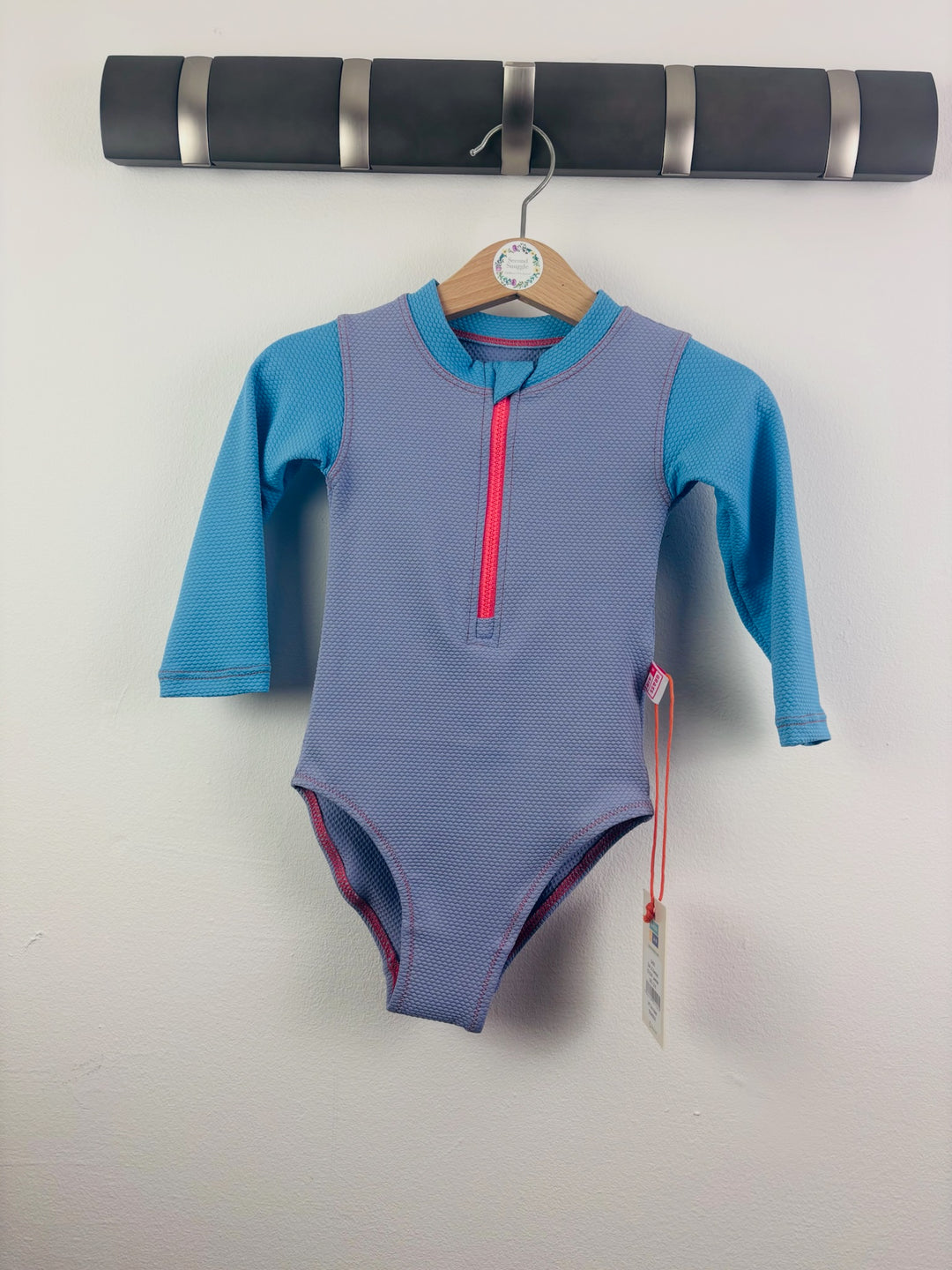 Grass & Air Blue Long Sleeve Swimsuit UPF 50+