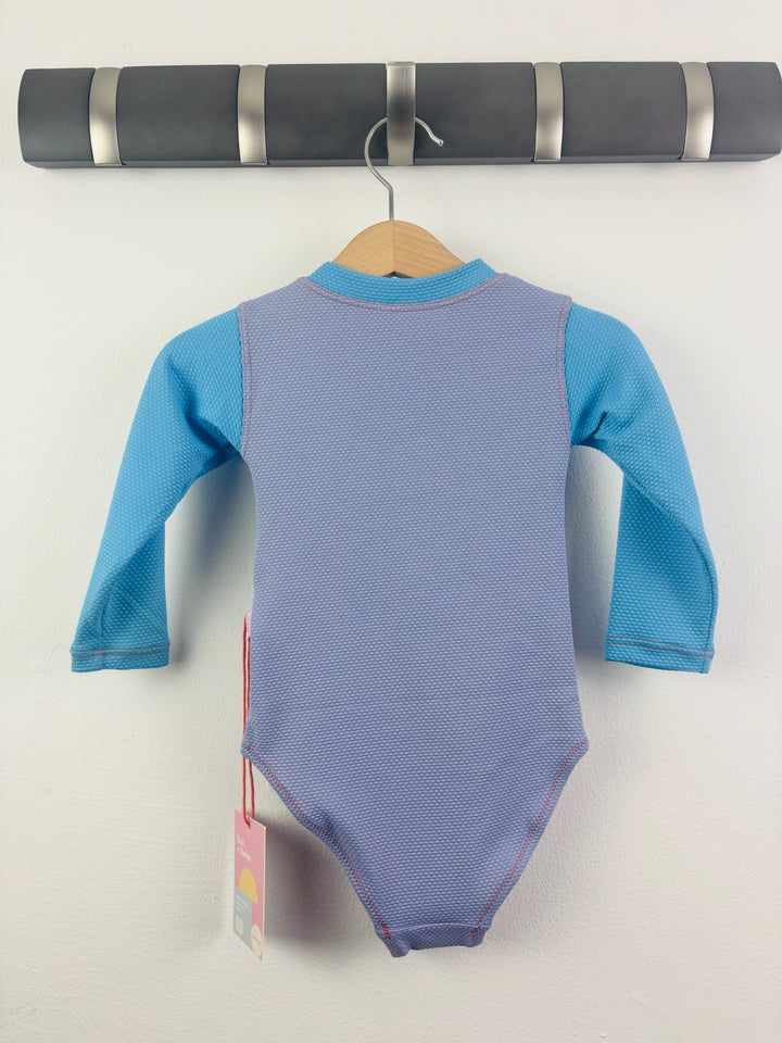 Grass & Air Blue Long Sleeve Swimsuit UPF 50+