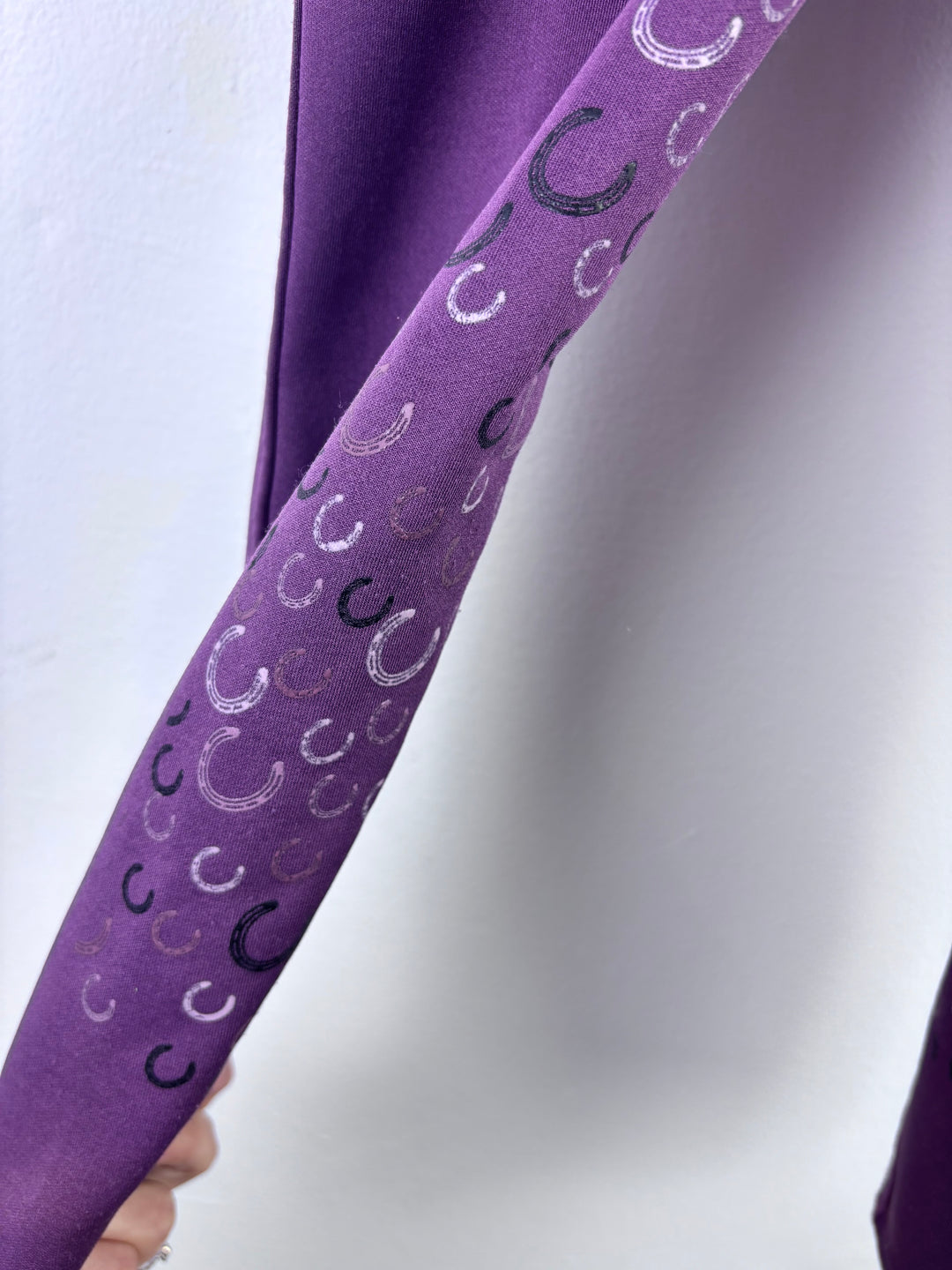 HKM Kids Purple Riding Leggings Grip Stretch Equestrian Trousers 4–5 Years