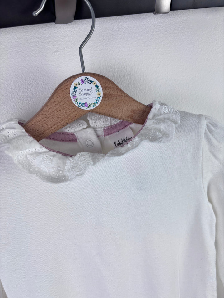 Baby Boden White Frill Collar Bodysuit Cotton 2–3 Years