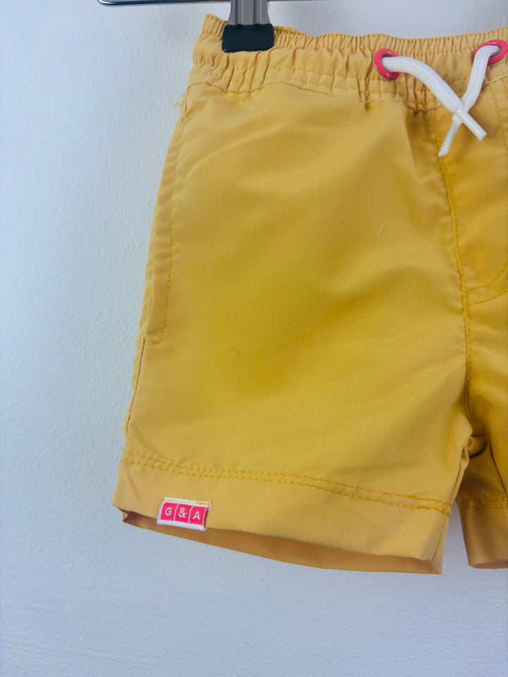Grass & Air Mustard Swim Shorts UPF 50+ 1-2 Years