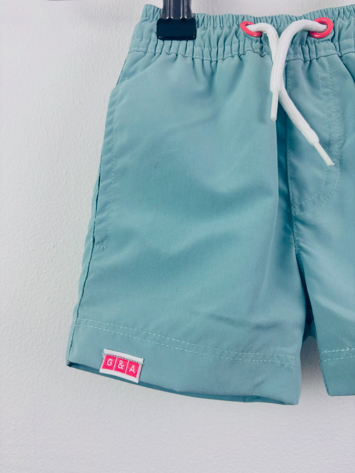 Grass & Air Blue Swim Shorts UPF 50+ 1-2 Years