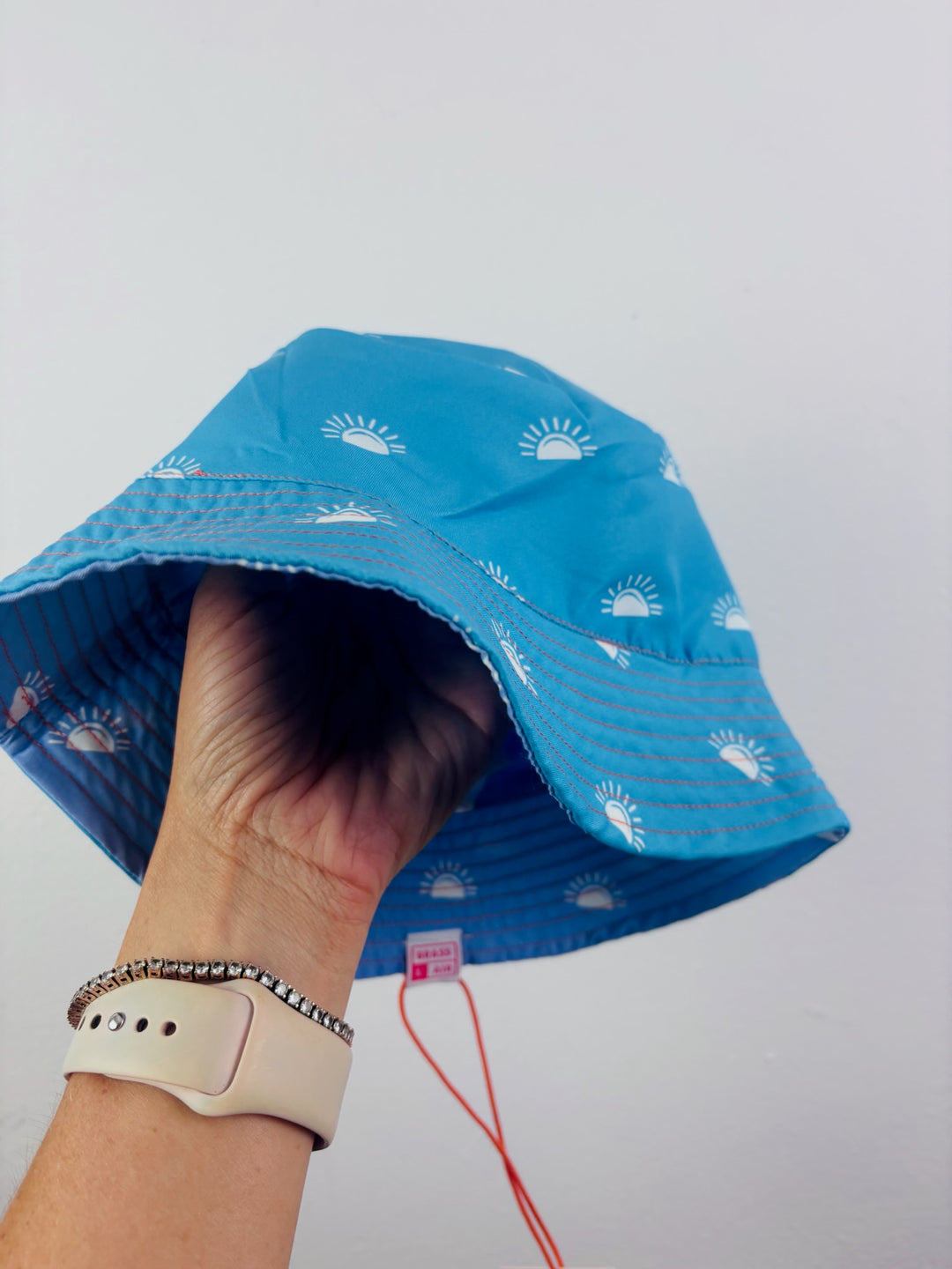 Grass & Air Blue Sun Print Bucket Hat UPF 50+ 1-2 Years