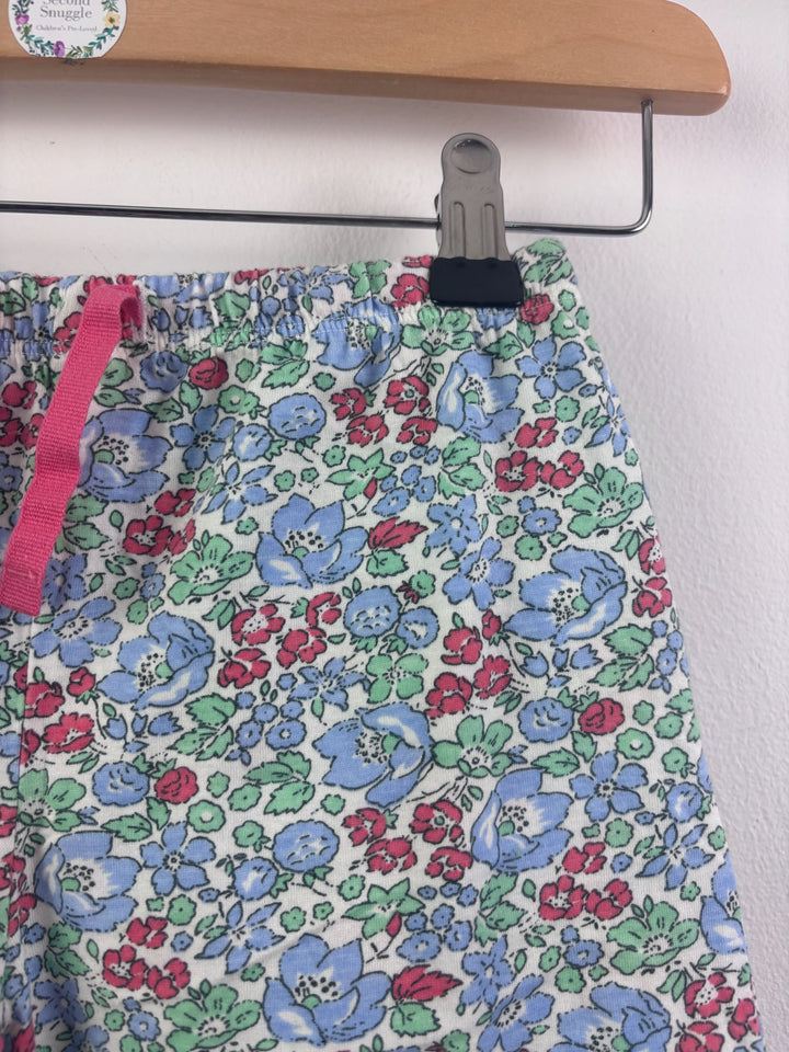Boden Blue Floral Shorts Lace Trim 5-6 Years