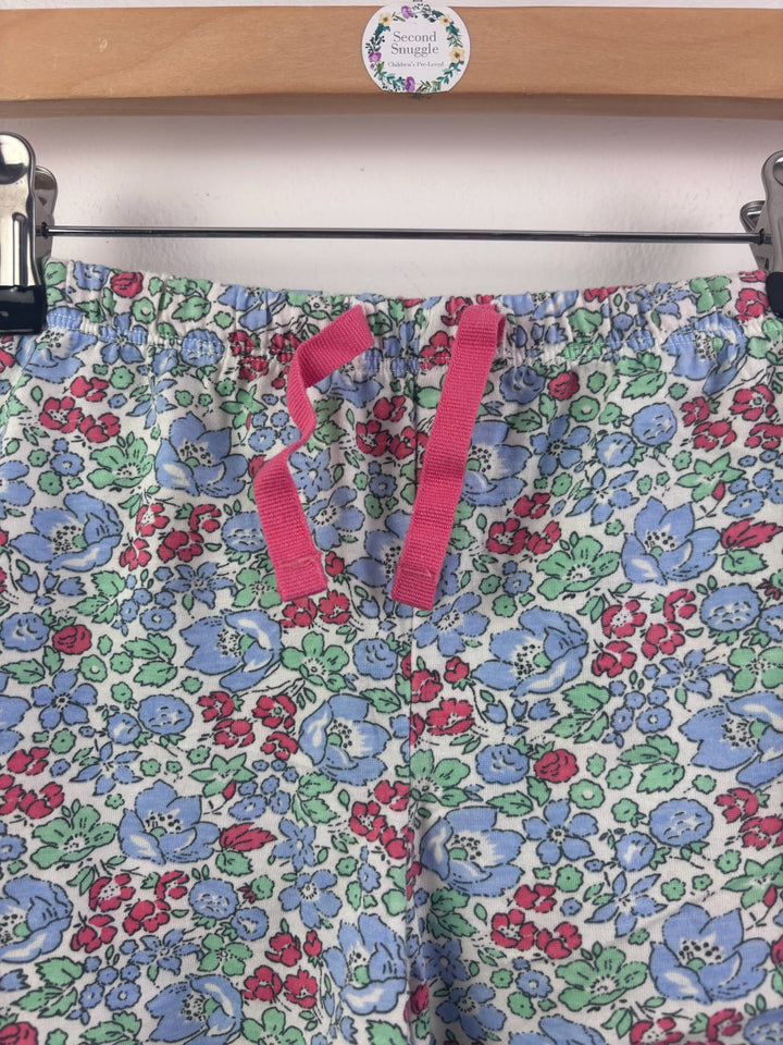 Boden Blue Floral Shorts Lace Trim 5-6 Years