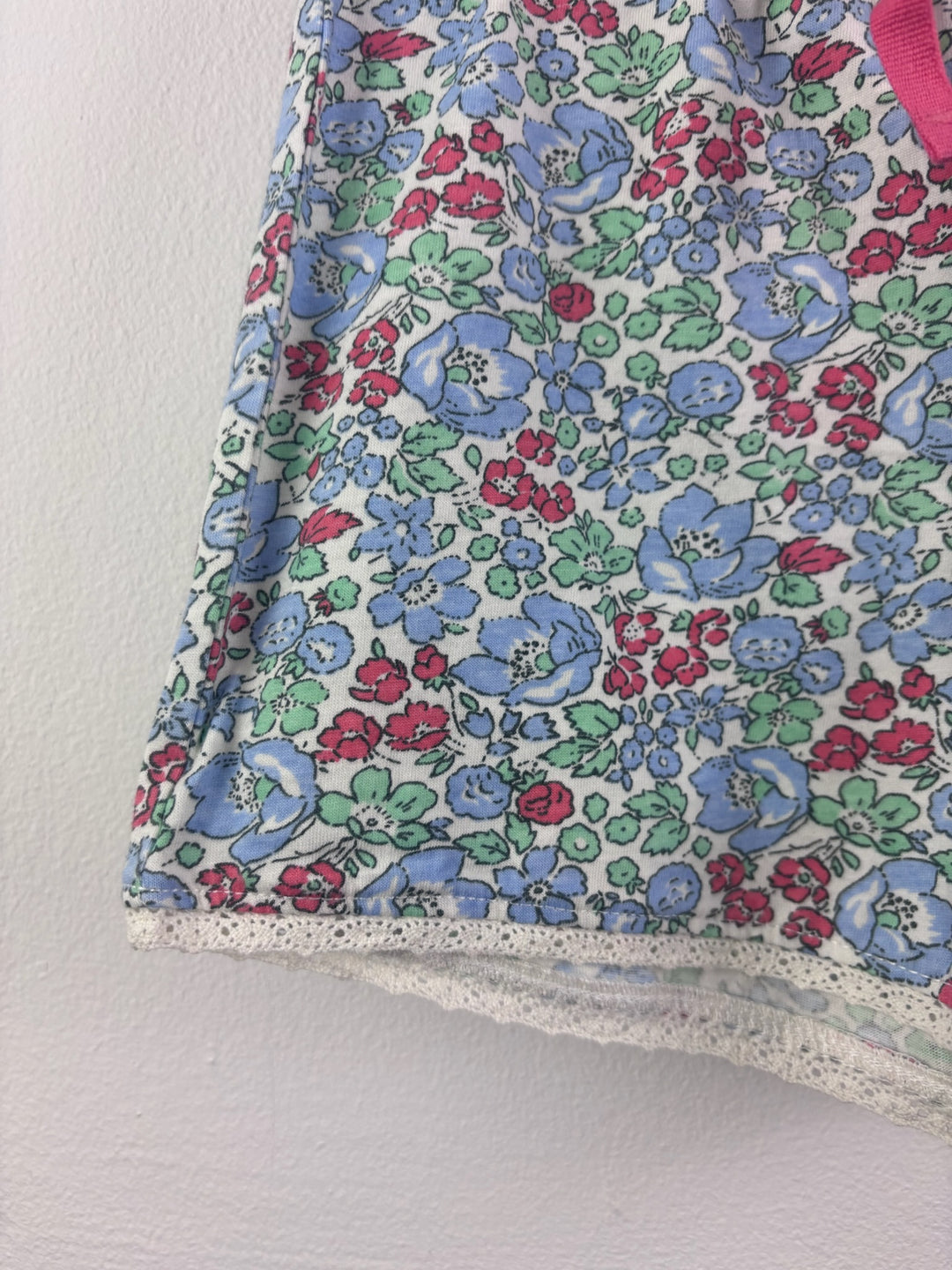 Boden Blue Floral Shorts Lace Trim 5-6 Years
