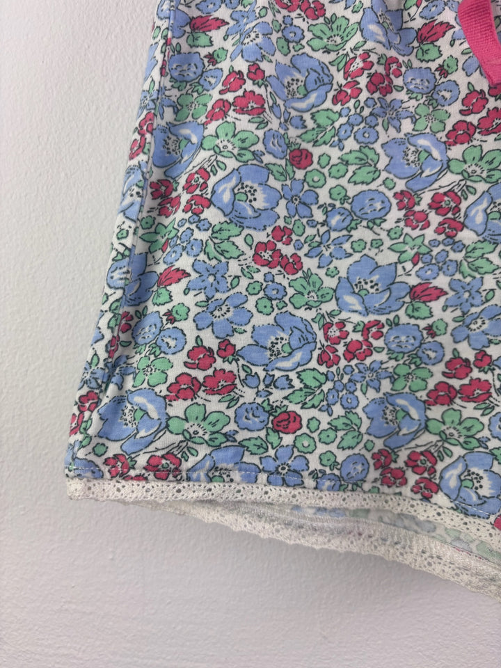 Boden Blue Floral Shorts Lace Trim 5-6 Years