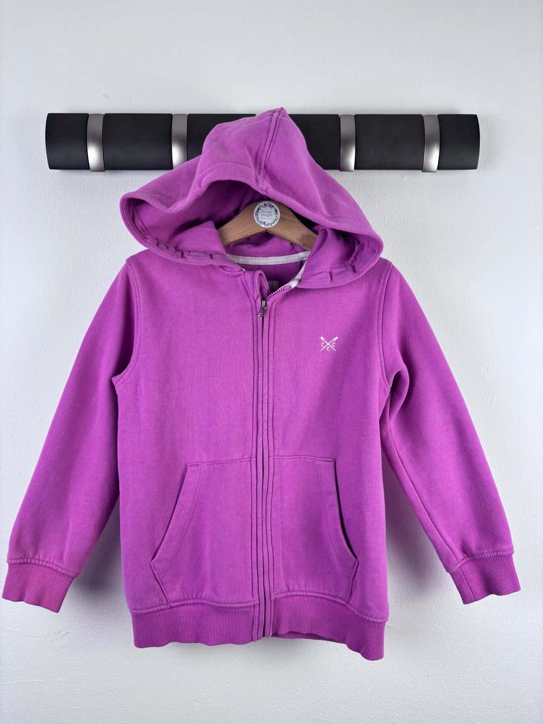 Crew Kids Purple Hoodie Zip Front Pocket Detail 5-6 Years