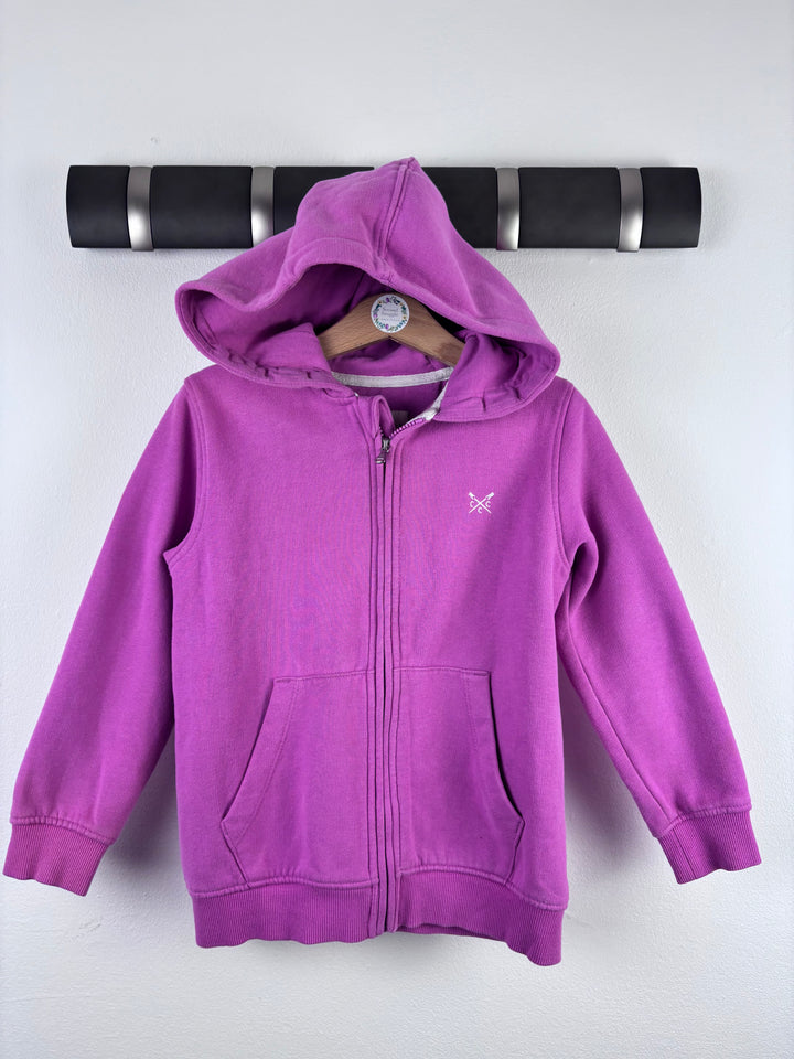 Crew Kids Purple Hoodie Zip Front Pocket Detail 5-6 Years